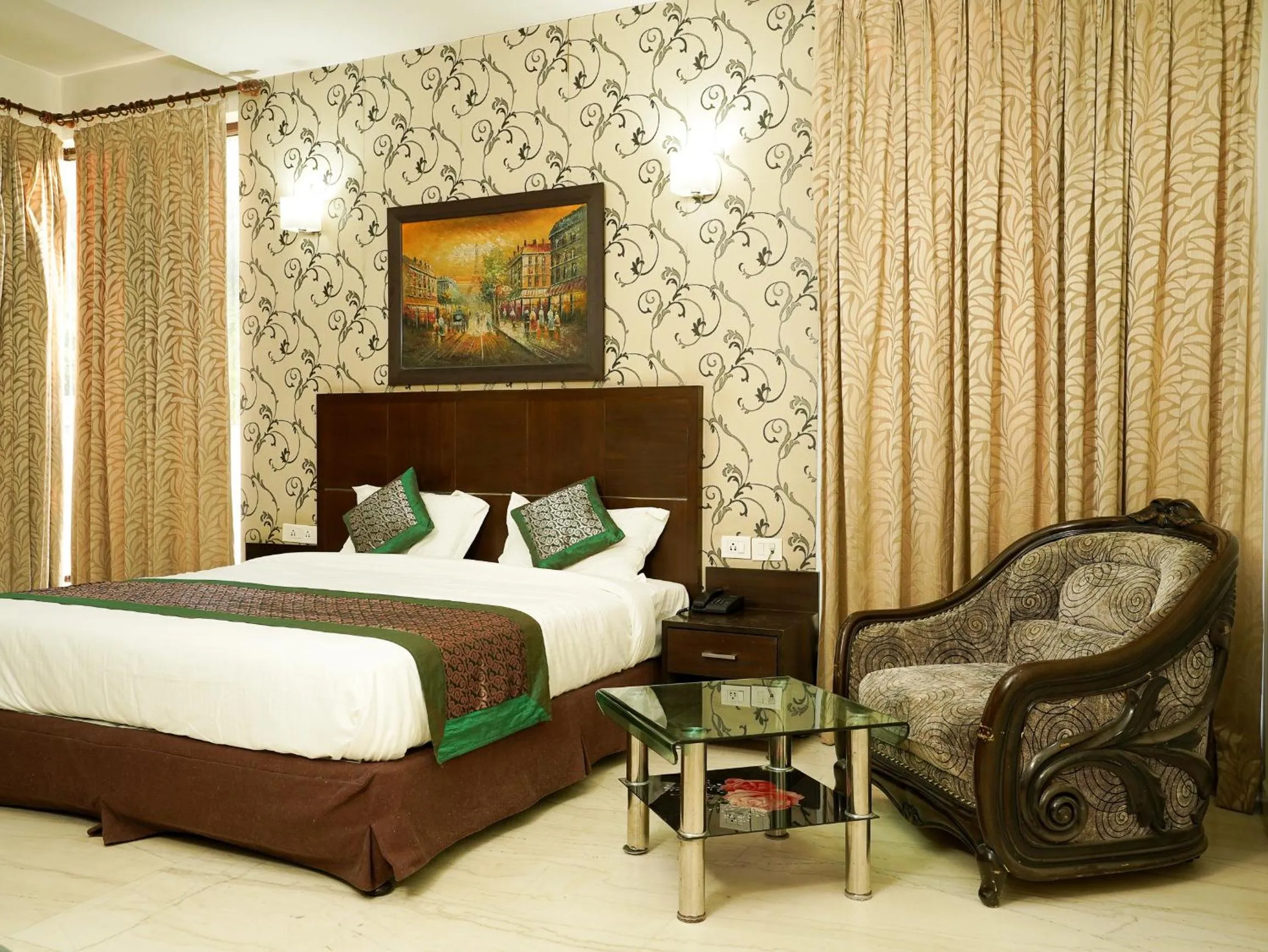 Bed in Lime Tree Hotel Sushant Lok Gurgaon Sector 29 Next to IFFCO CHOWK metro