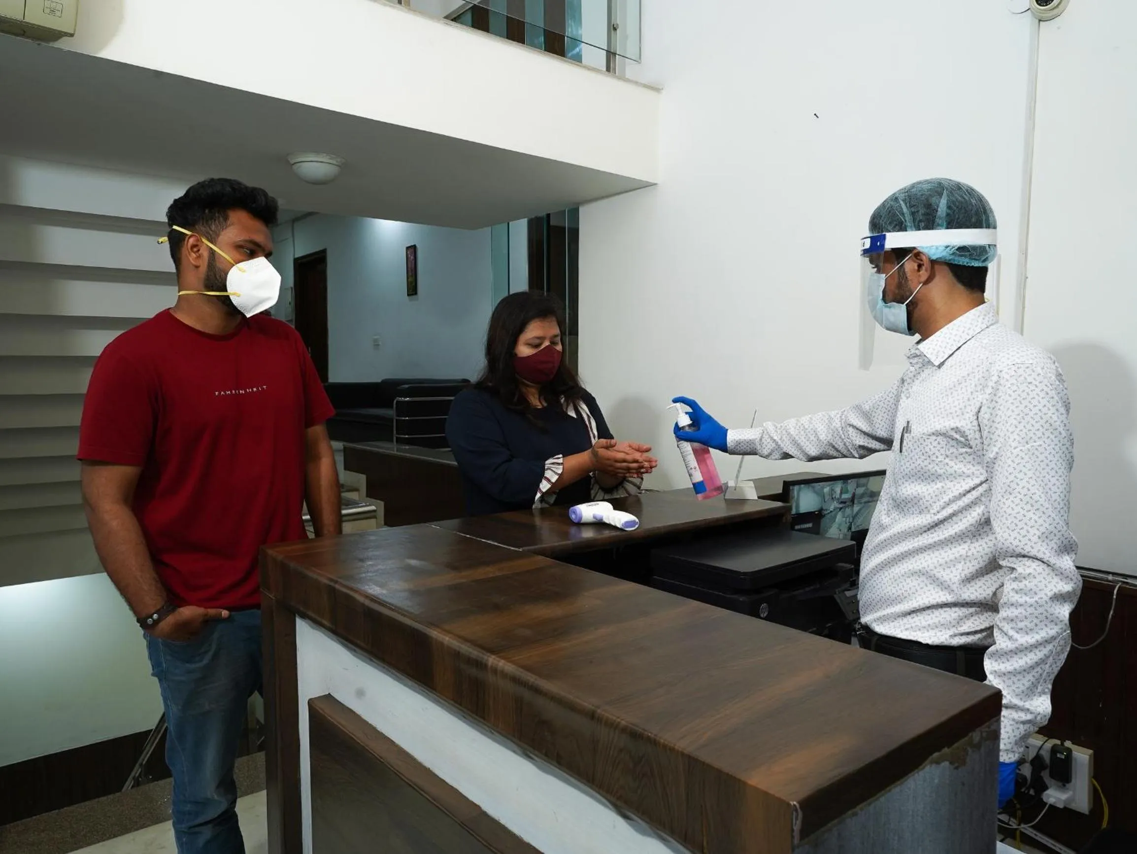 Staff in Lime Tree Hotel Sushant Lok Gurgaon Sector 29 Next to IFFCO CHOWK metro