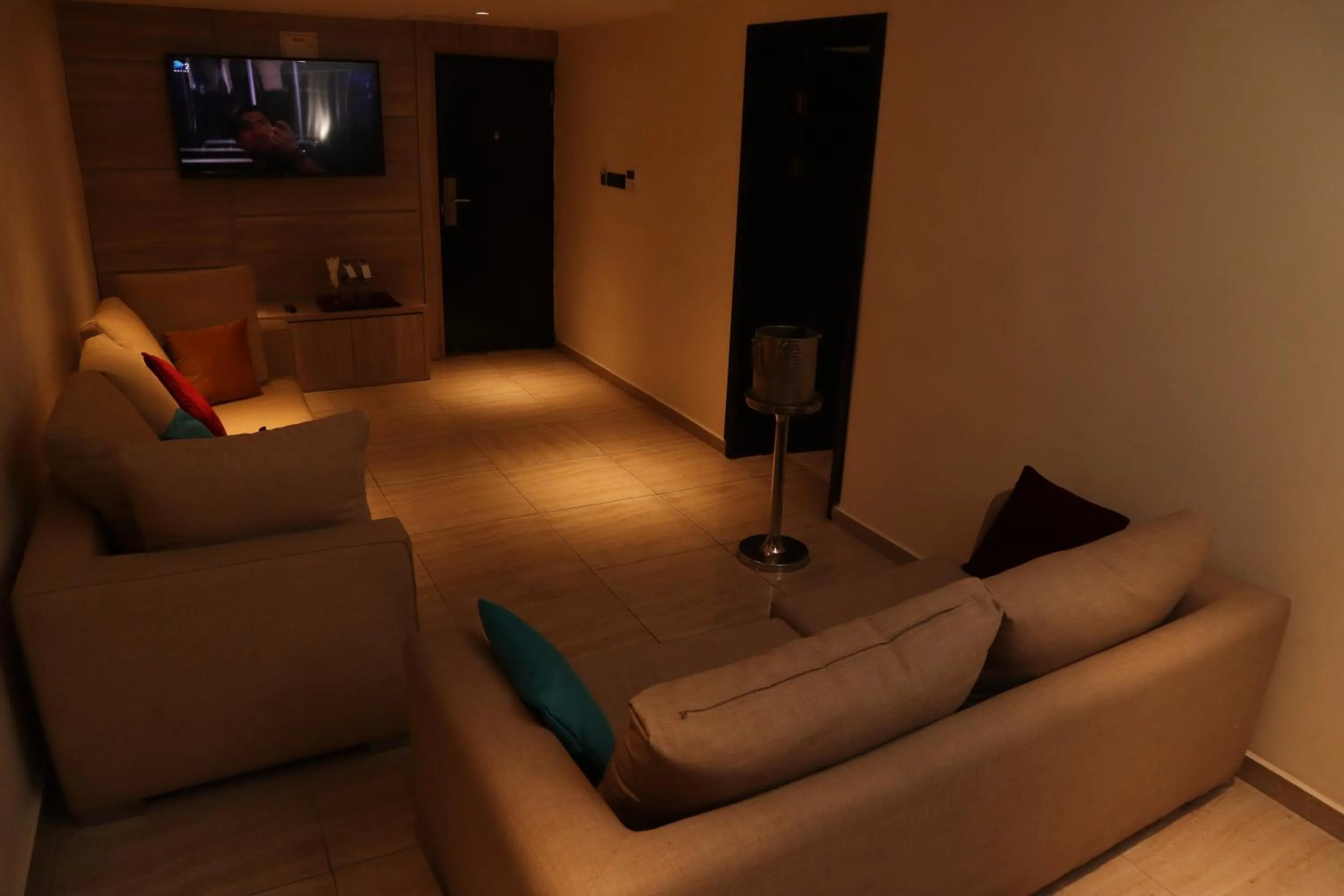 Seating area in Monty Suites Calabar