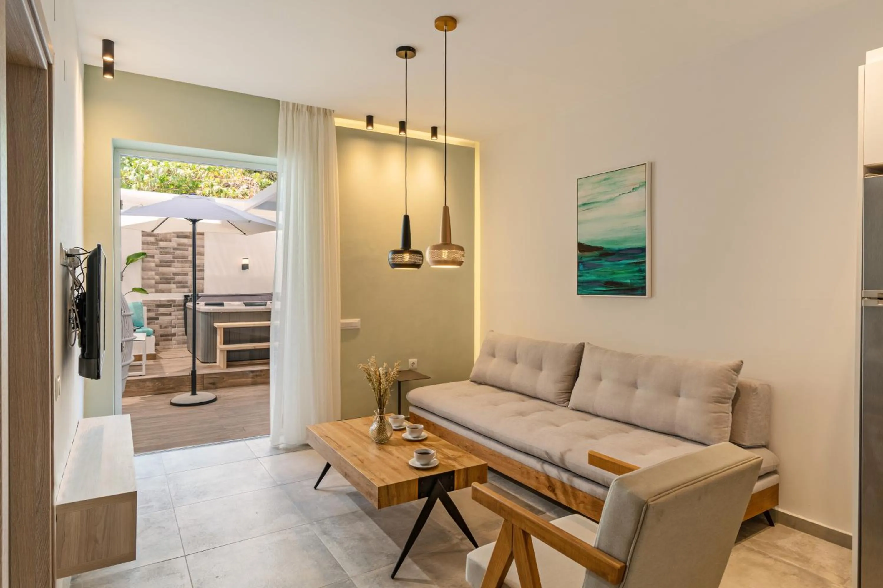 Living room in City and Sand Suites
