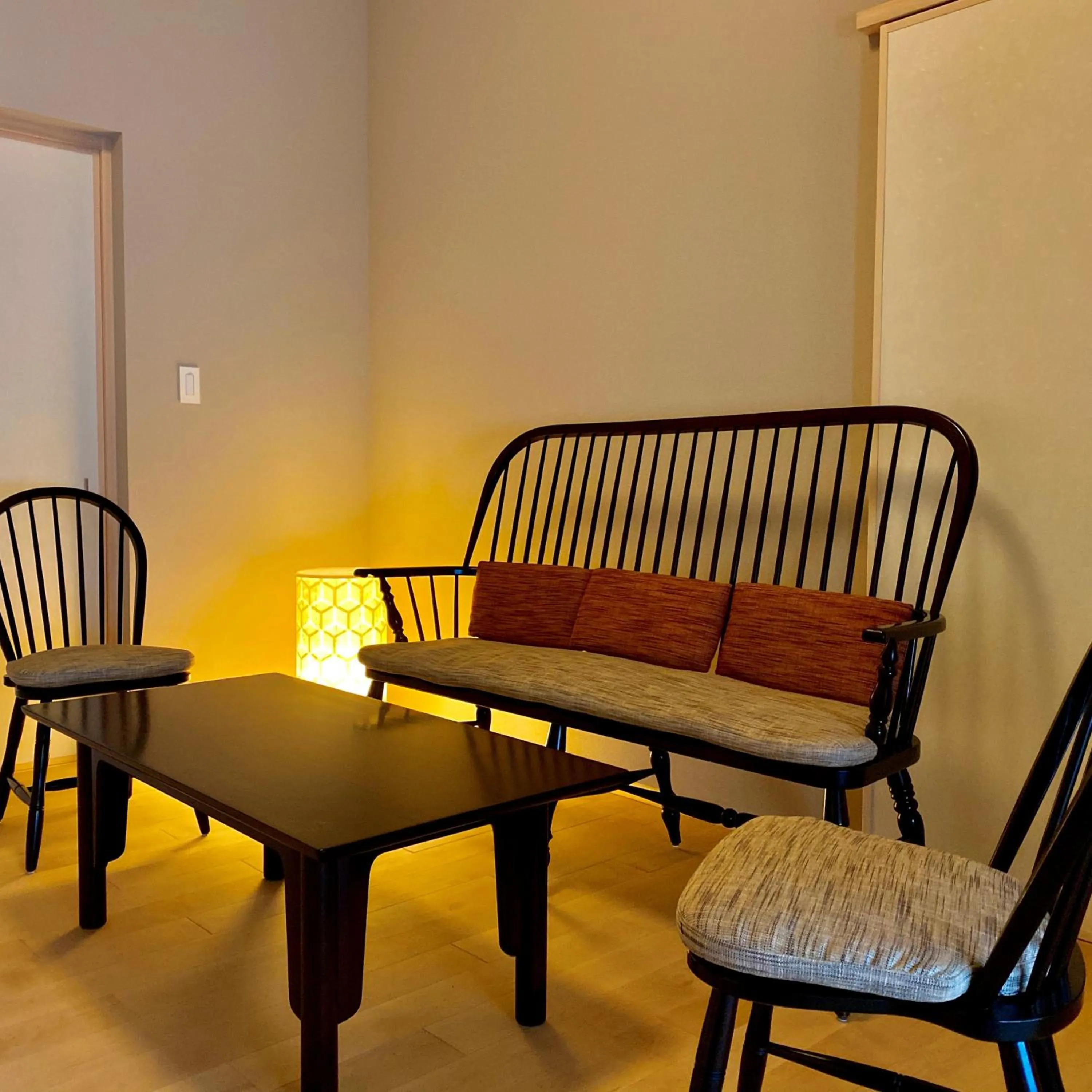 Seating area in CAMPTON Higashiyama Roku