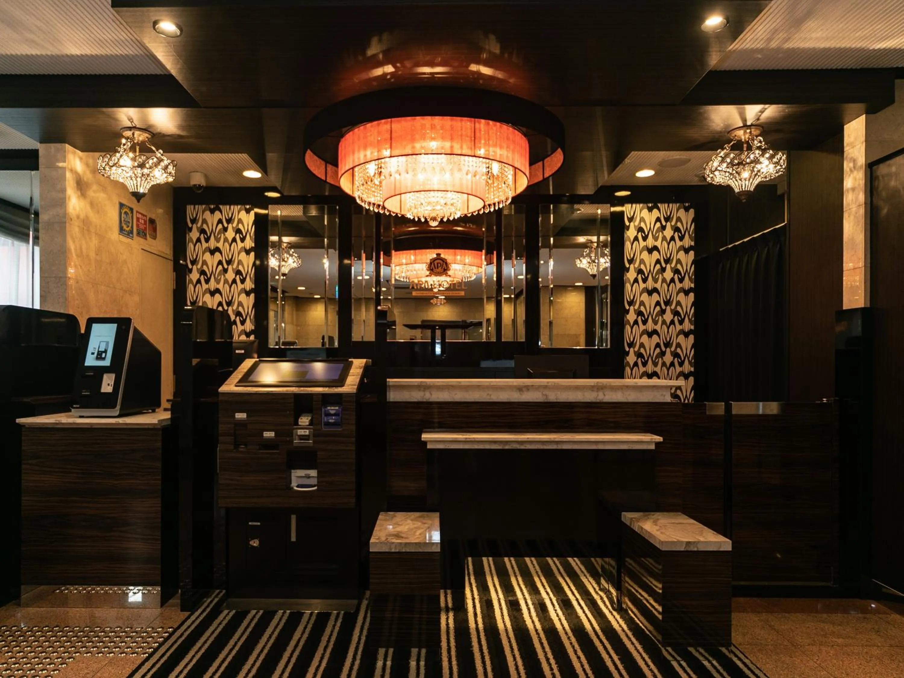 Lobby or reception in APA Hotel Nambakita Shinsaibashi Ekimae