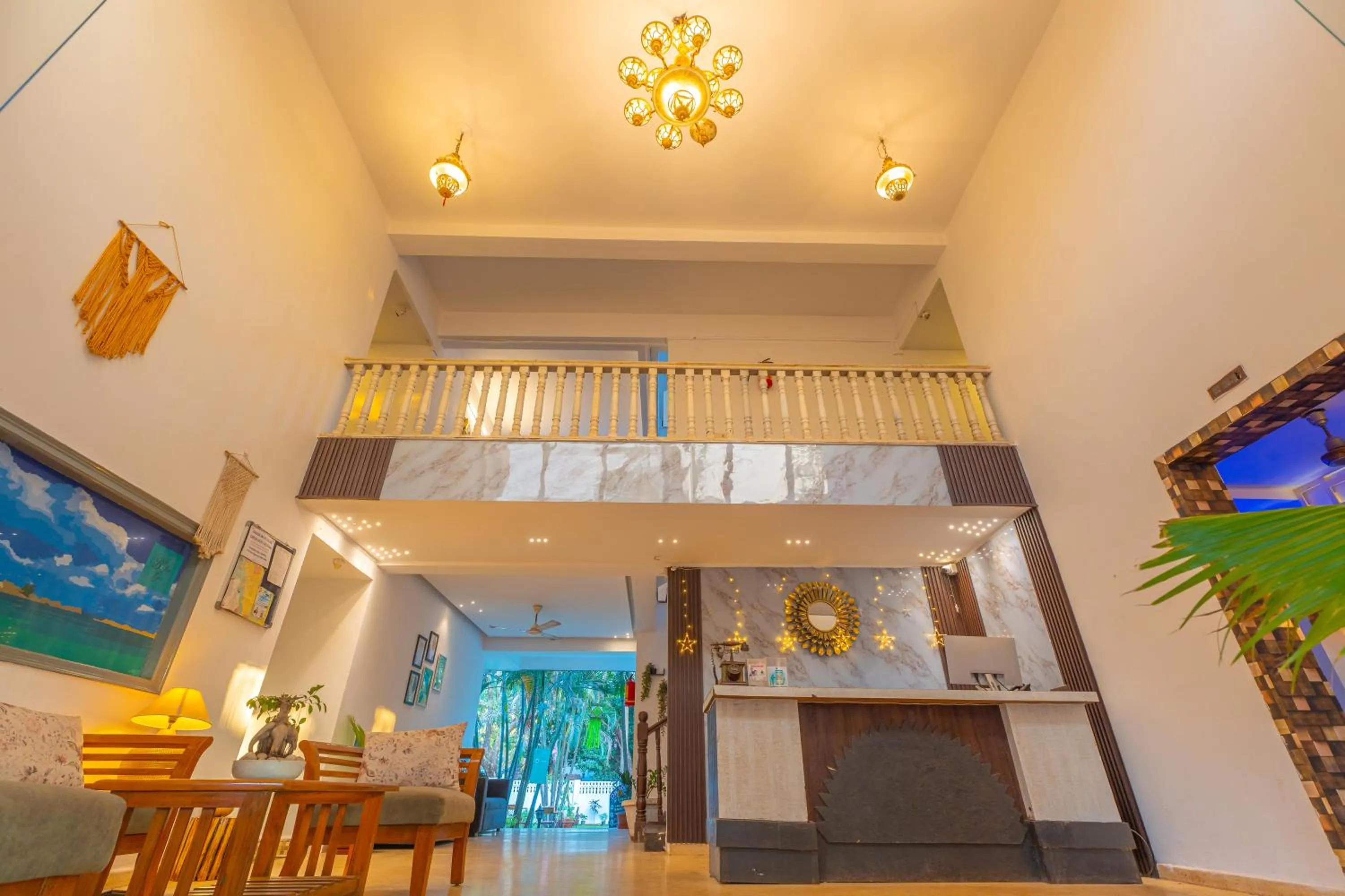 Lobby or reception in The Boho, Vagator Beach Goa Near Thalassa