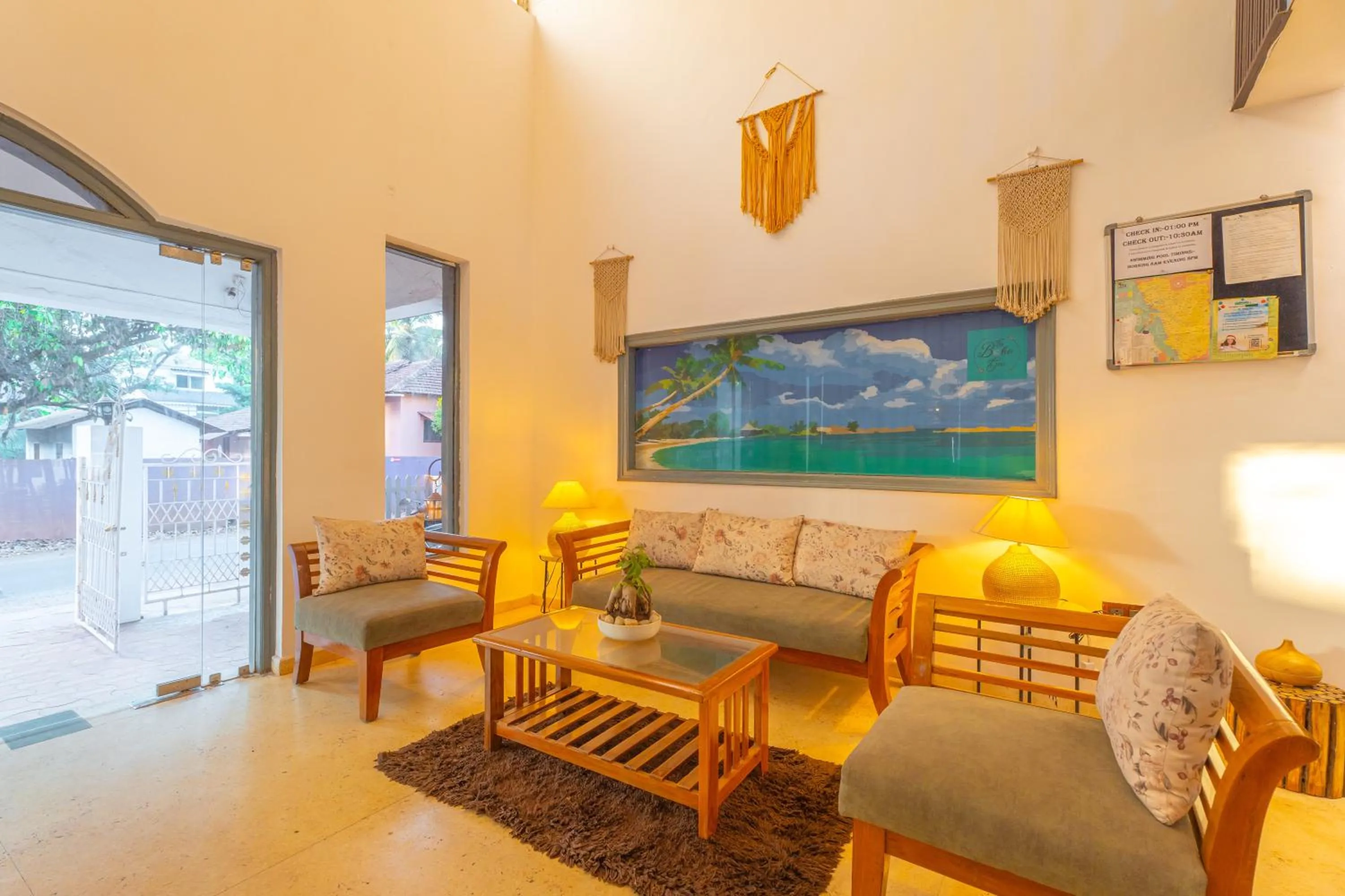 Lobby or reception in The Boho, Vagator Beach Goa Near Thalassa