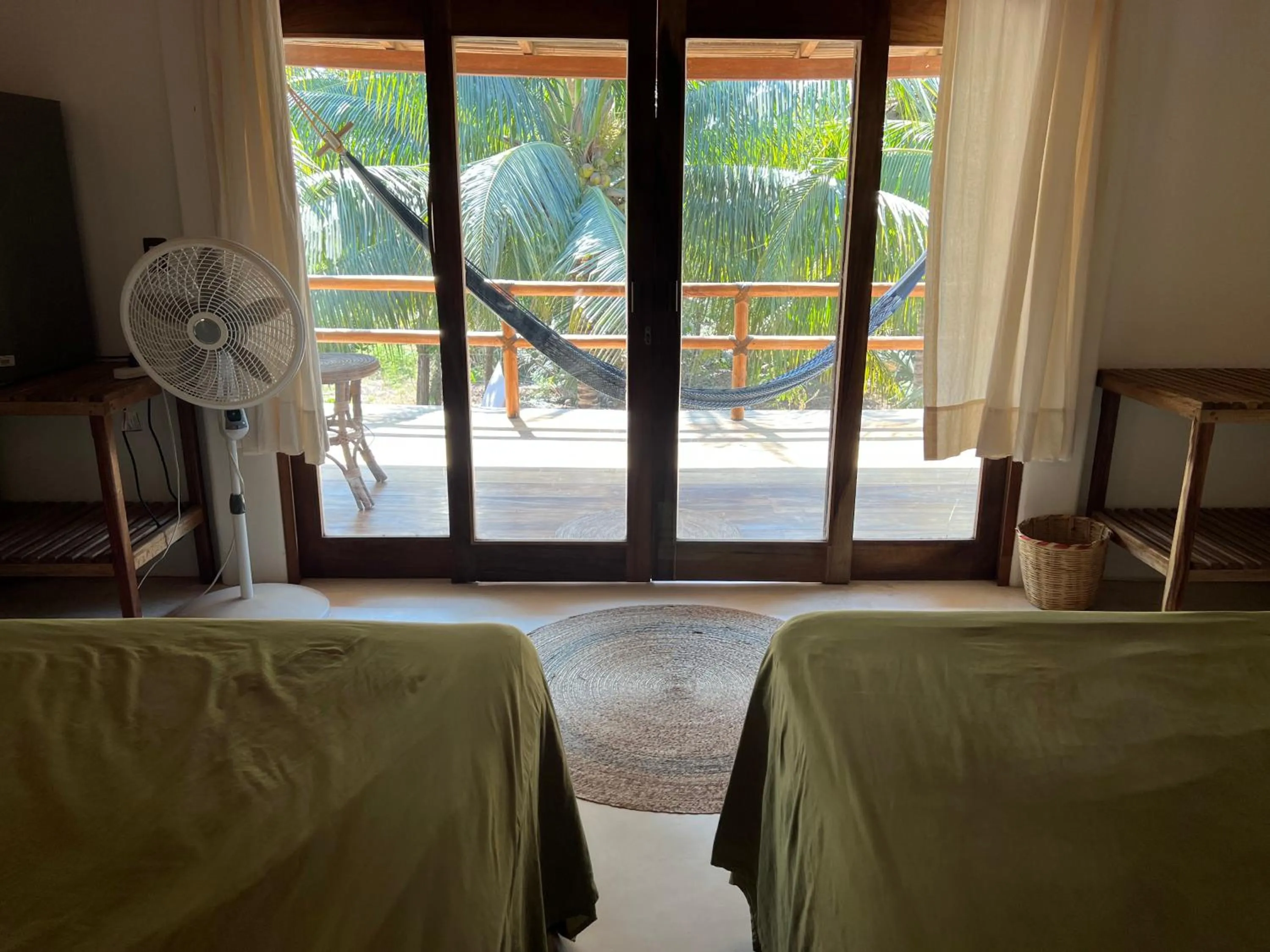 Bed in Cabañas las Palmas Chacahua