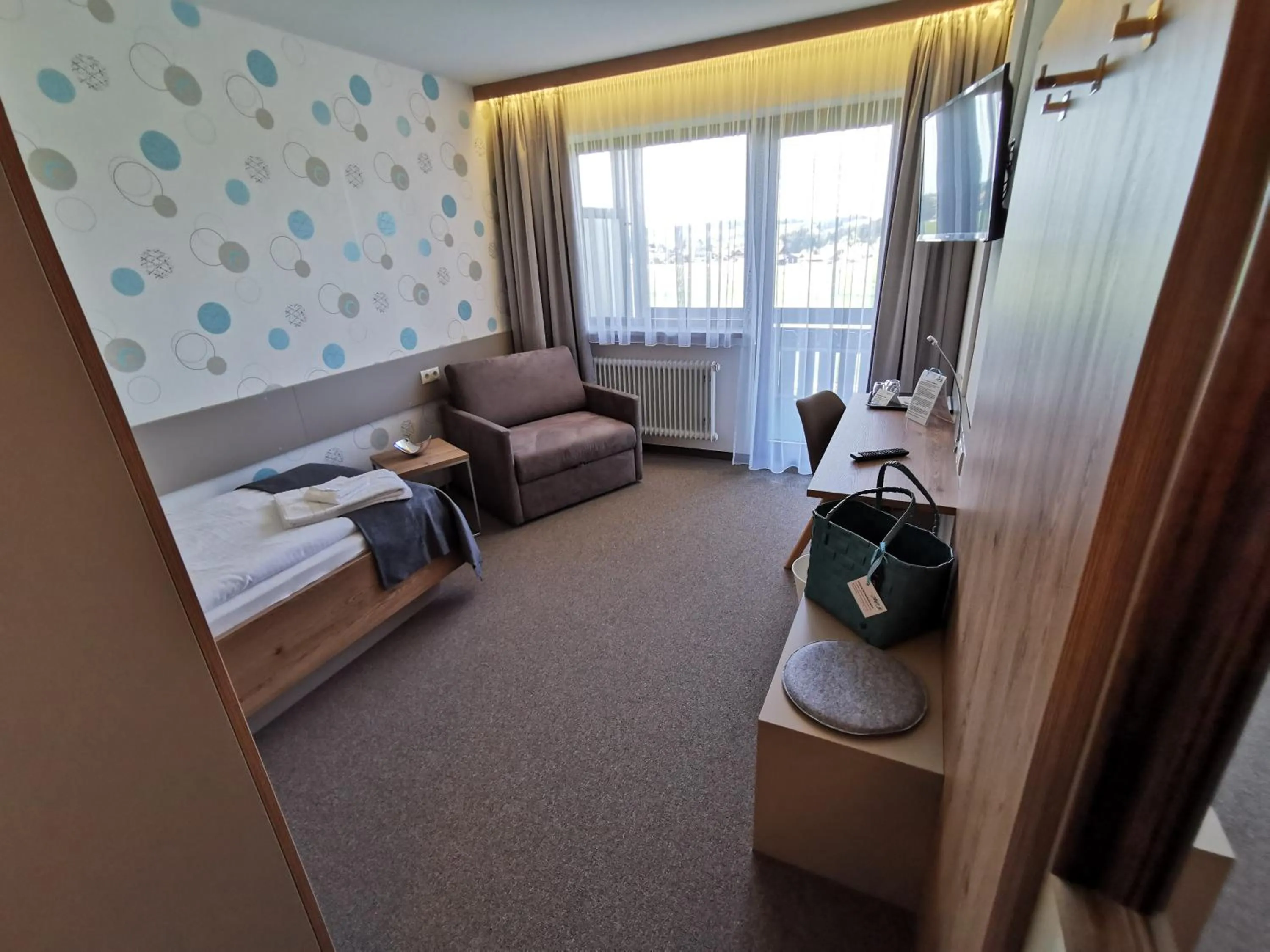 Bed in Hotel Allgäu Garni