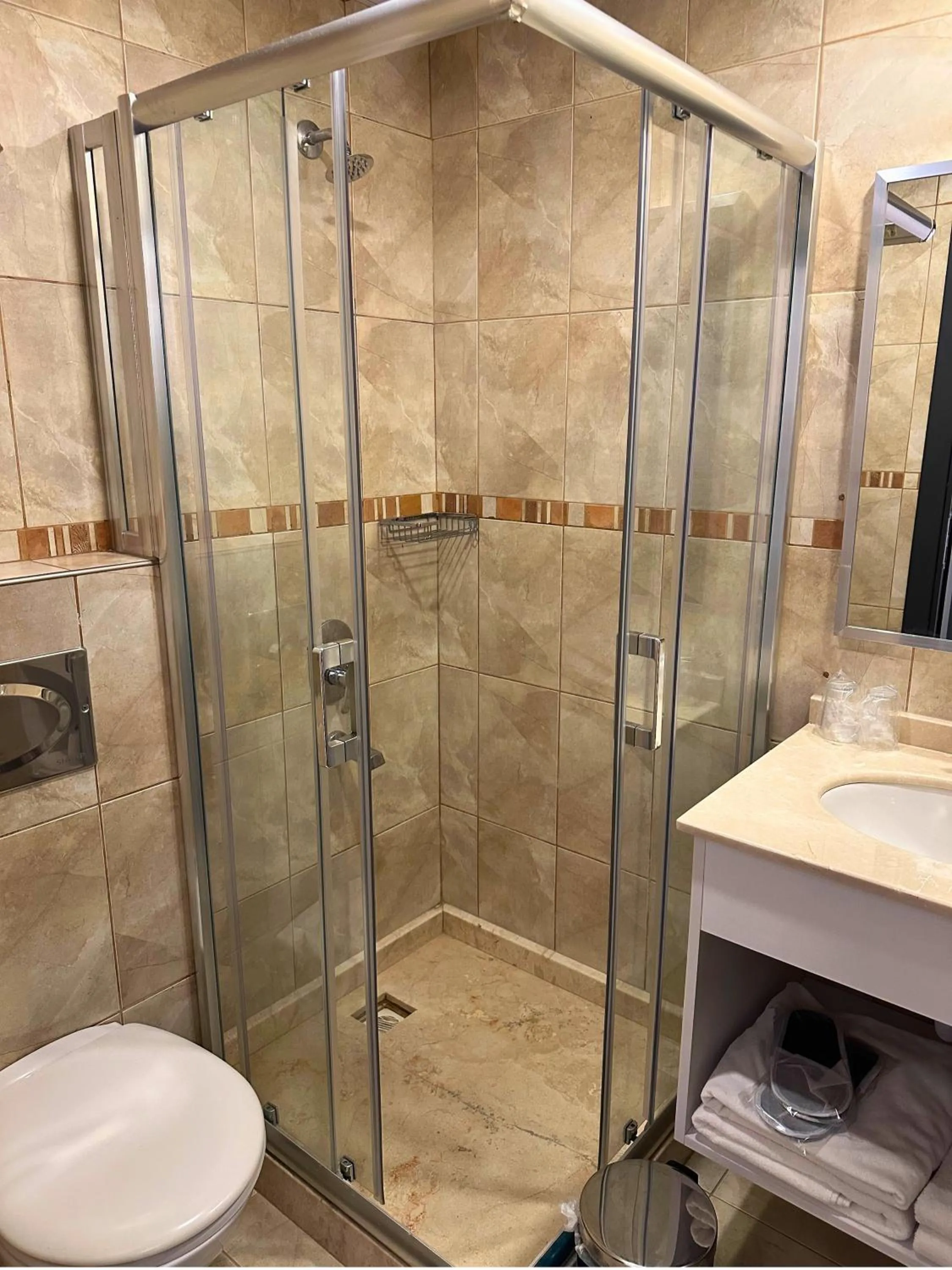 Shower in Hotel Peninsula