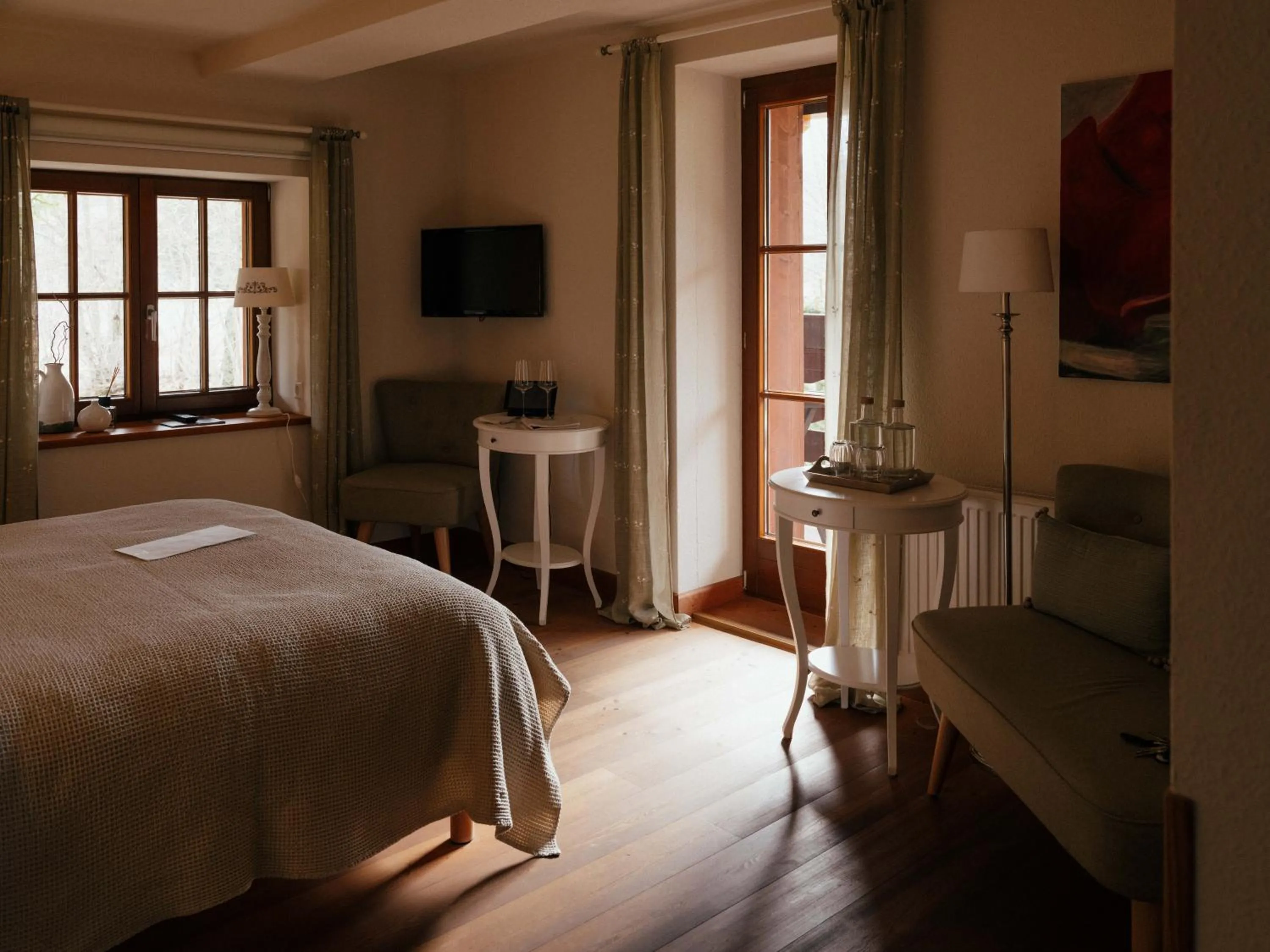 Photo of the whole room, Bed in Boutique Hotel Mühle Schluchsee