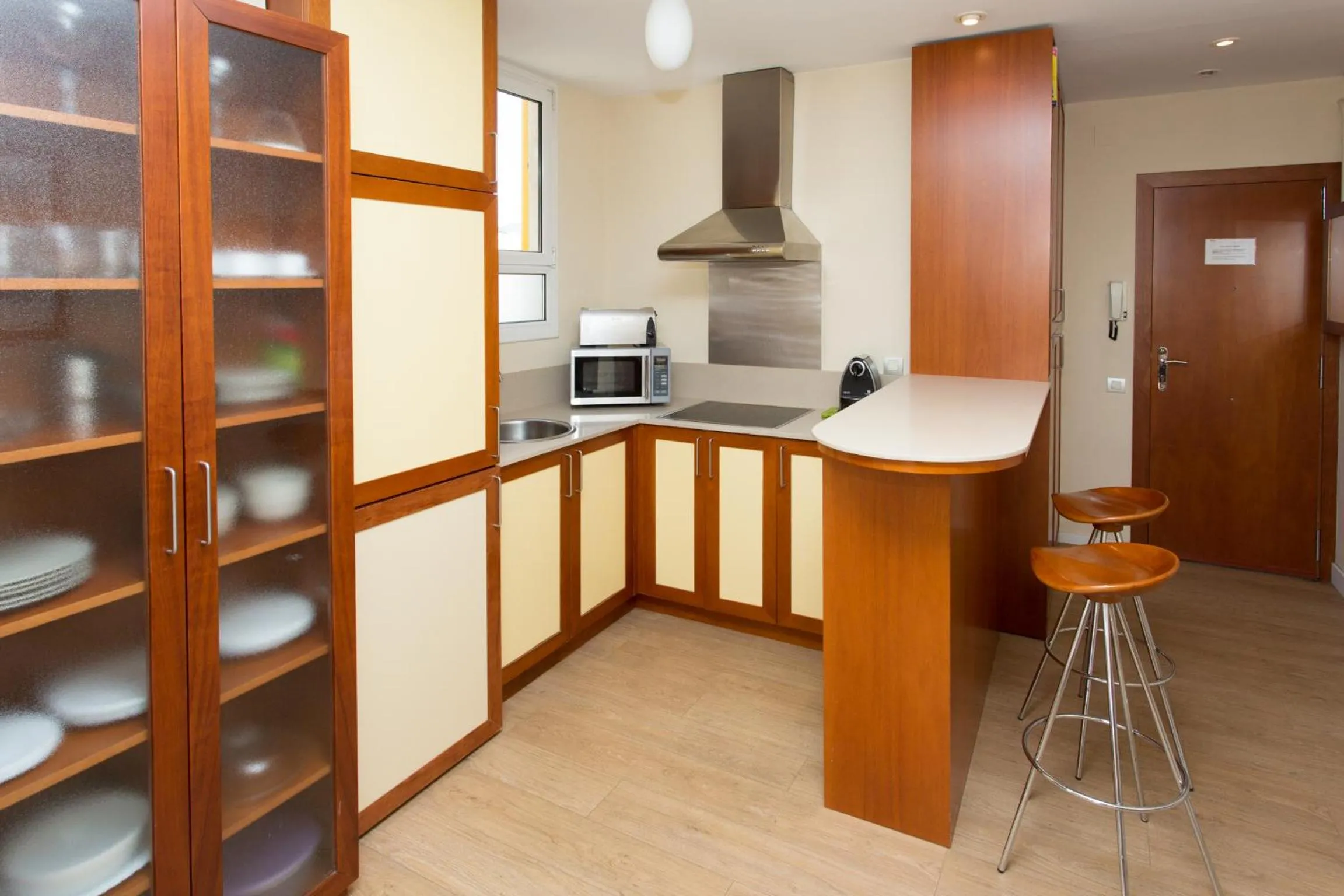 Kitchen or kitchenette in Gaudi penthouse with terrace views