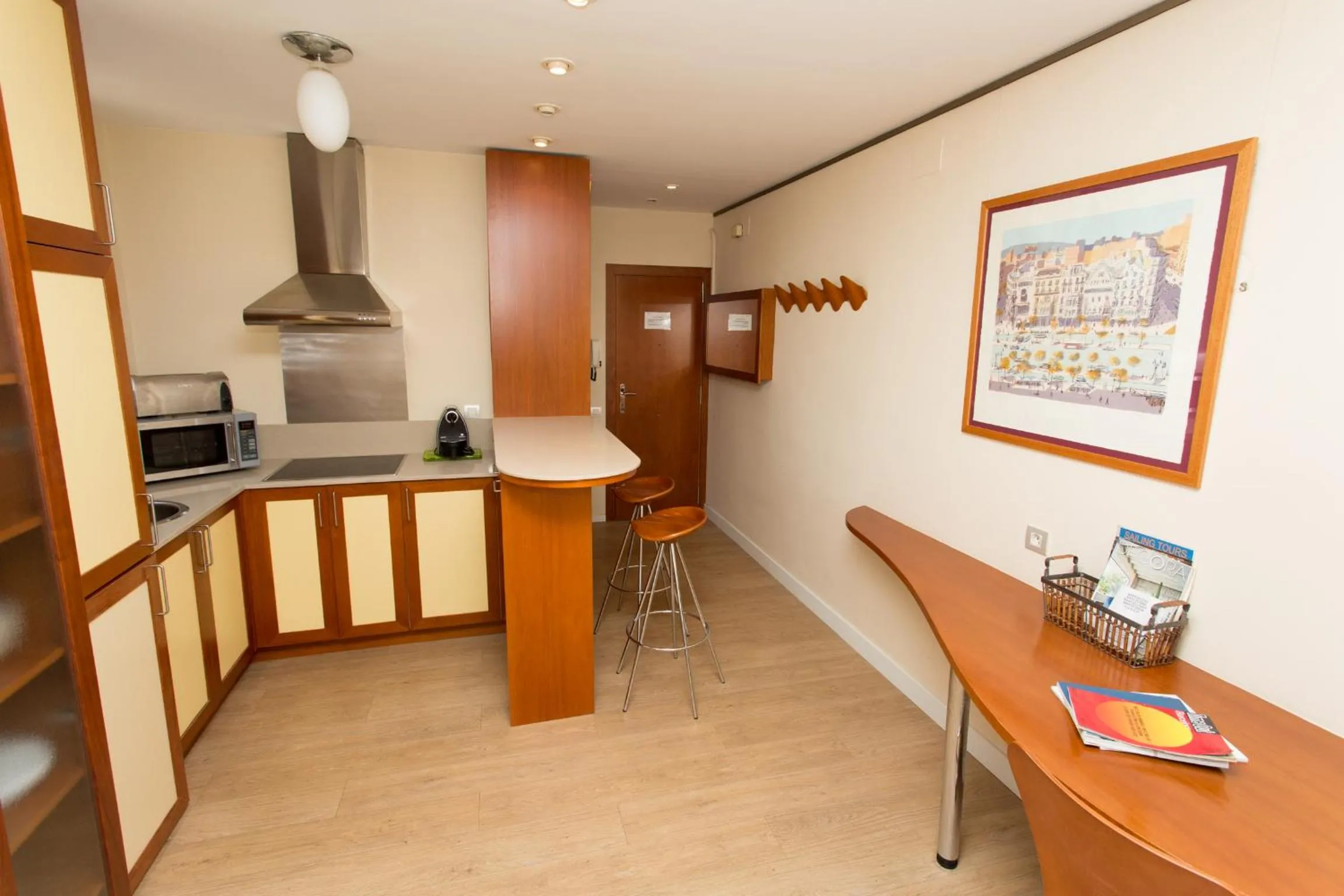 Kitchen or kitchenette in Gaudi penthouse with terrace views