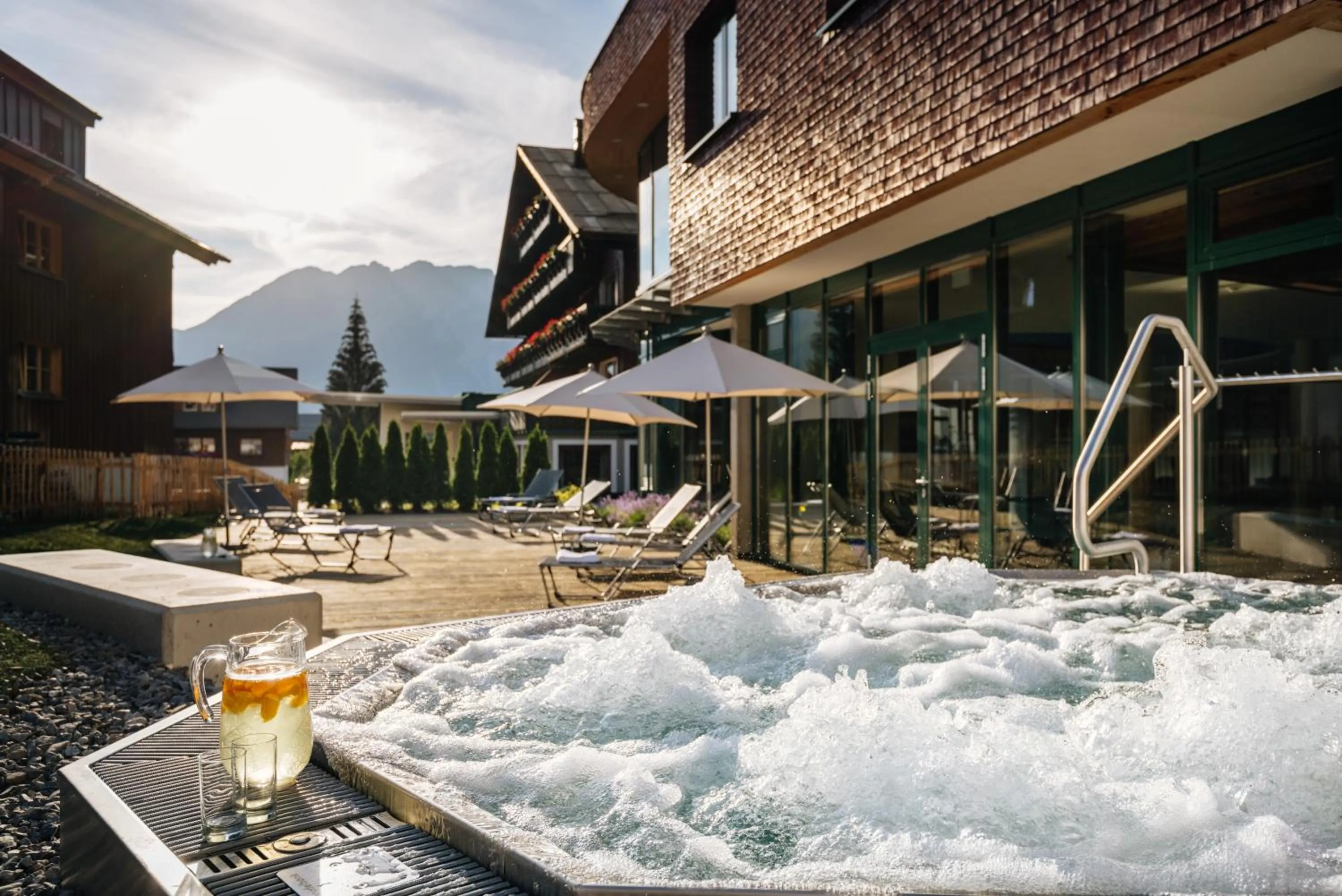 Hot Tub in Hirschen Wohlfühlhotel Bregenzerwald