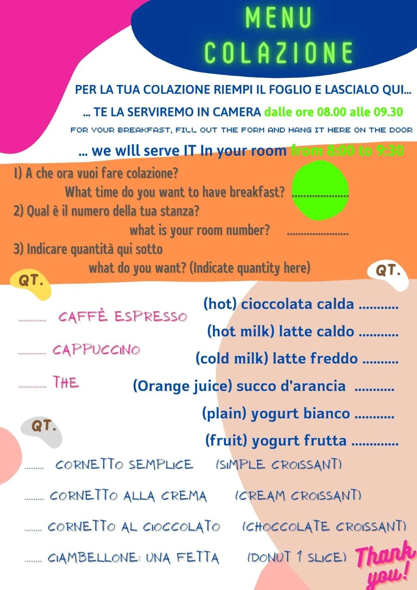 Breakfast in Roma Talenti Breme B&B