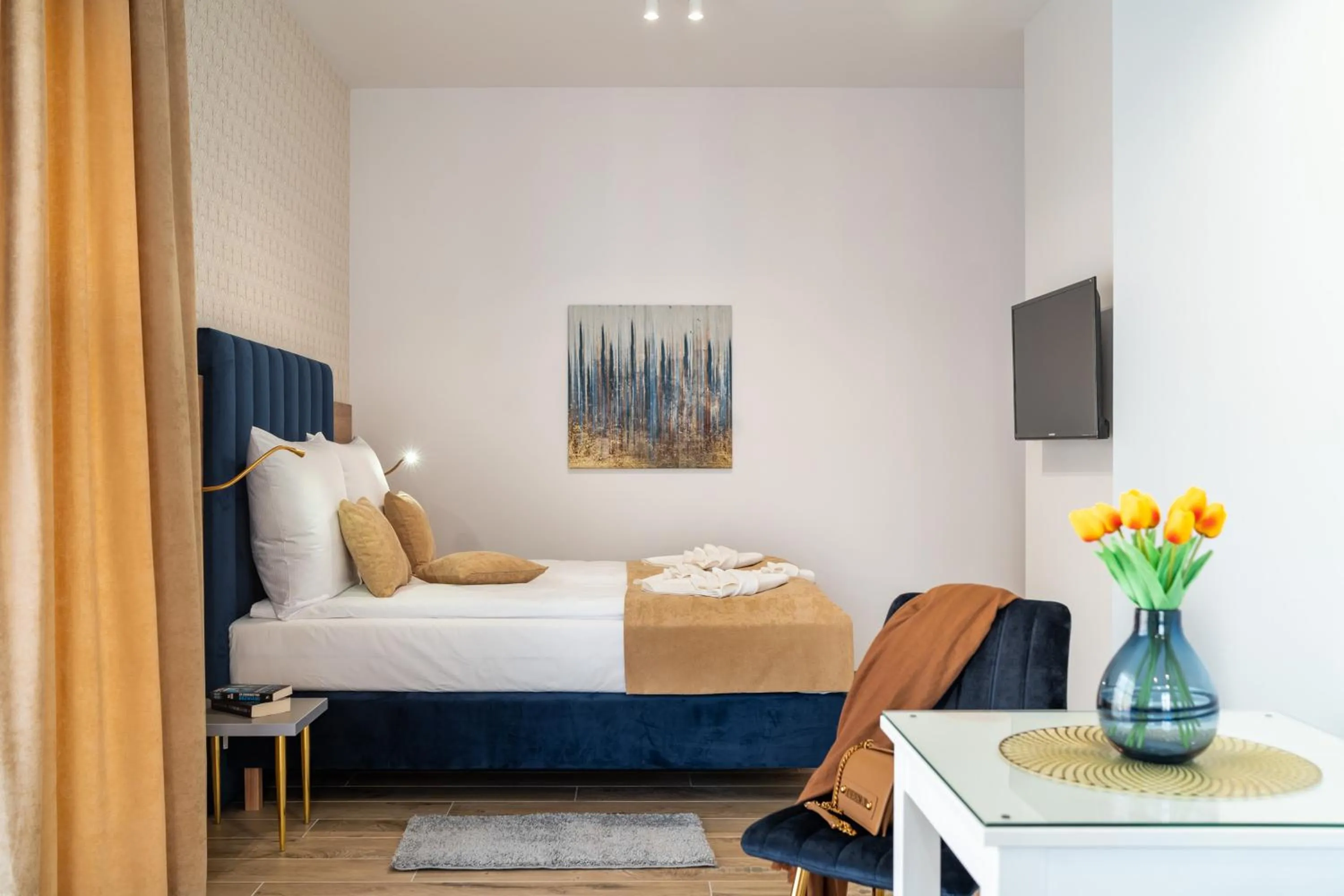 Bed in Helios Aparthotel