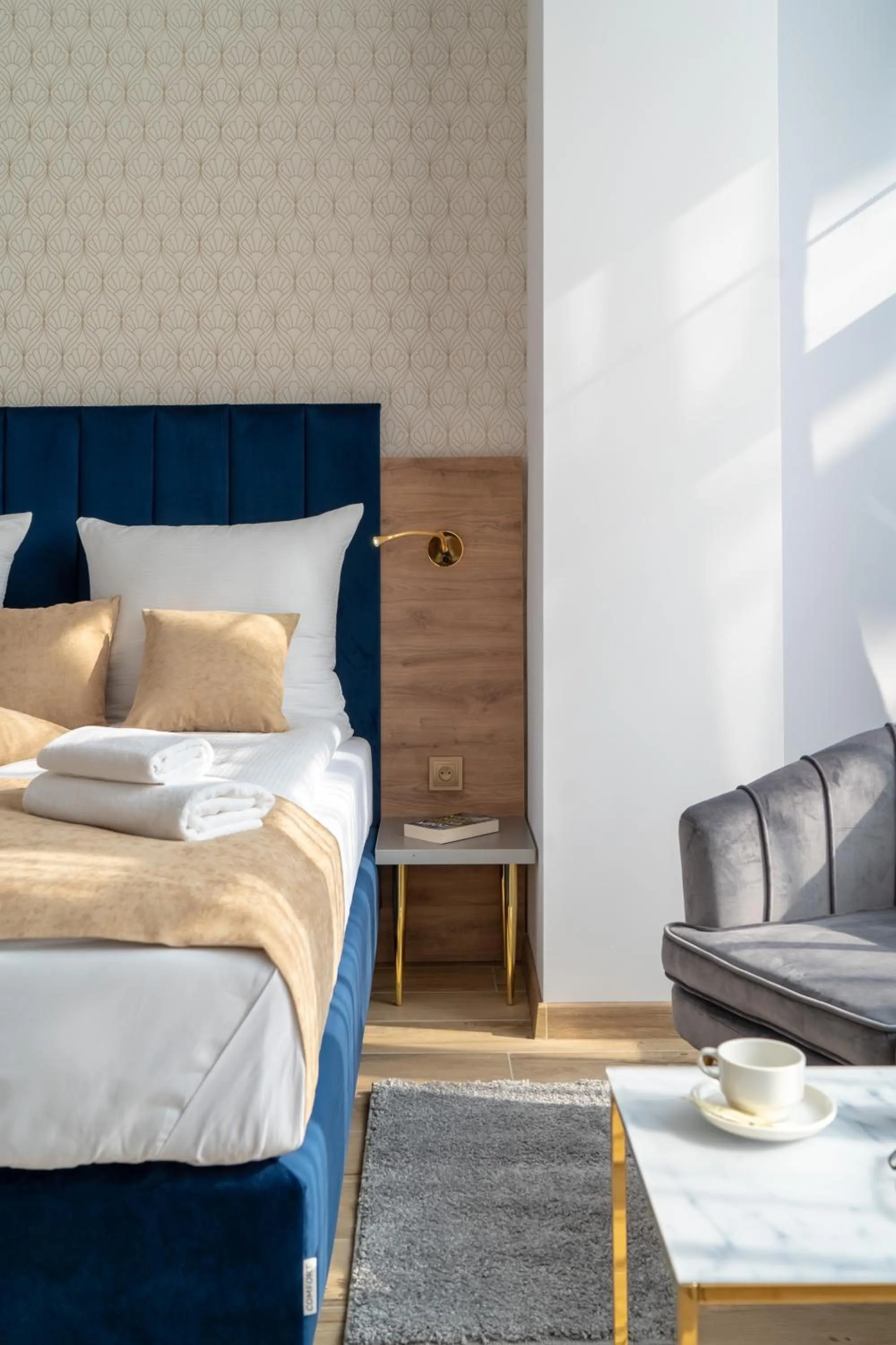 Bed in Helios Aparthotel