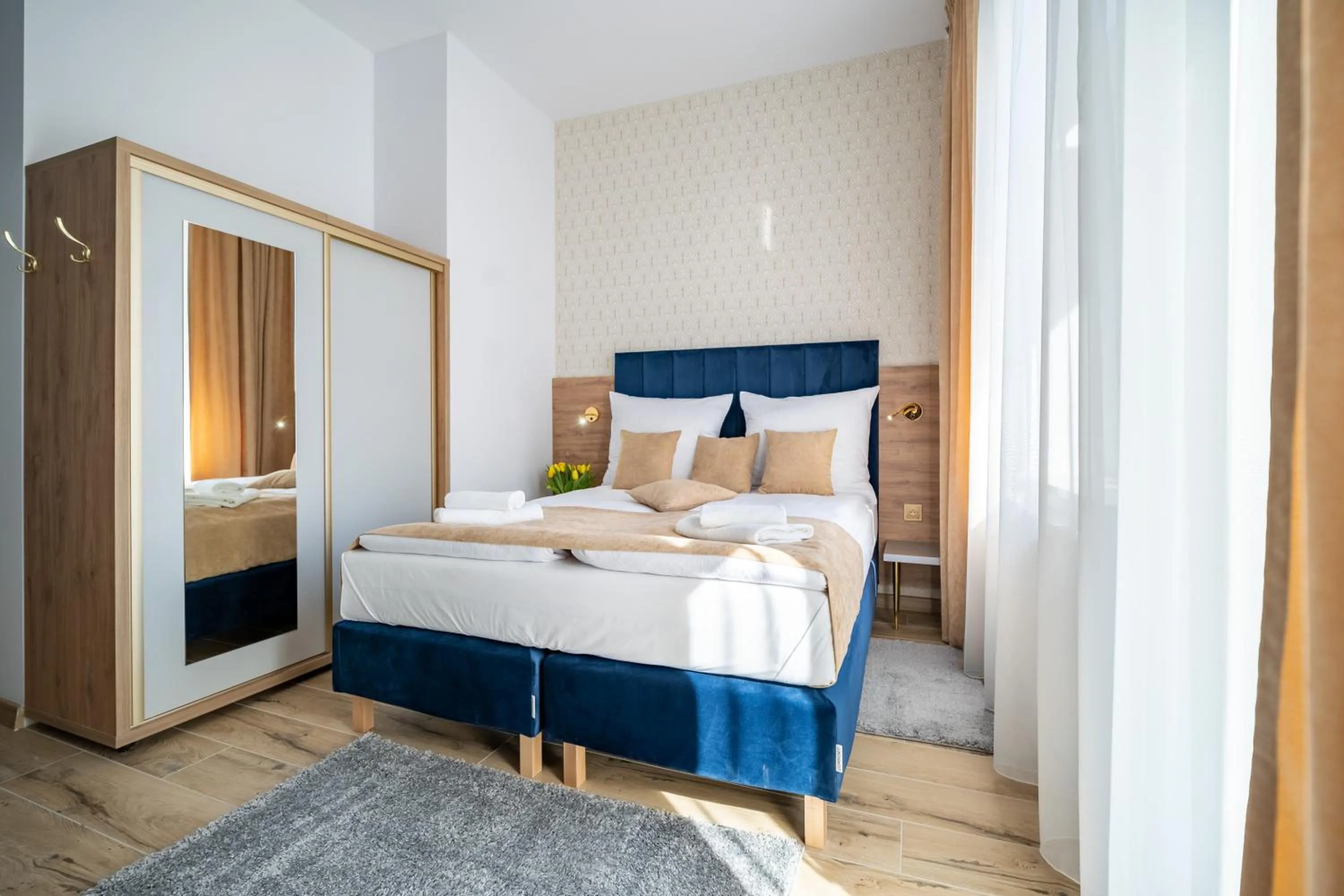 Bed in Helios Aparthotel