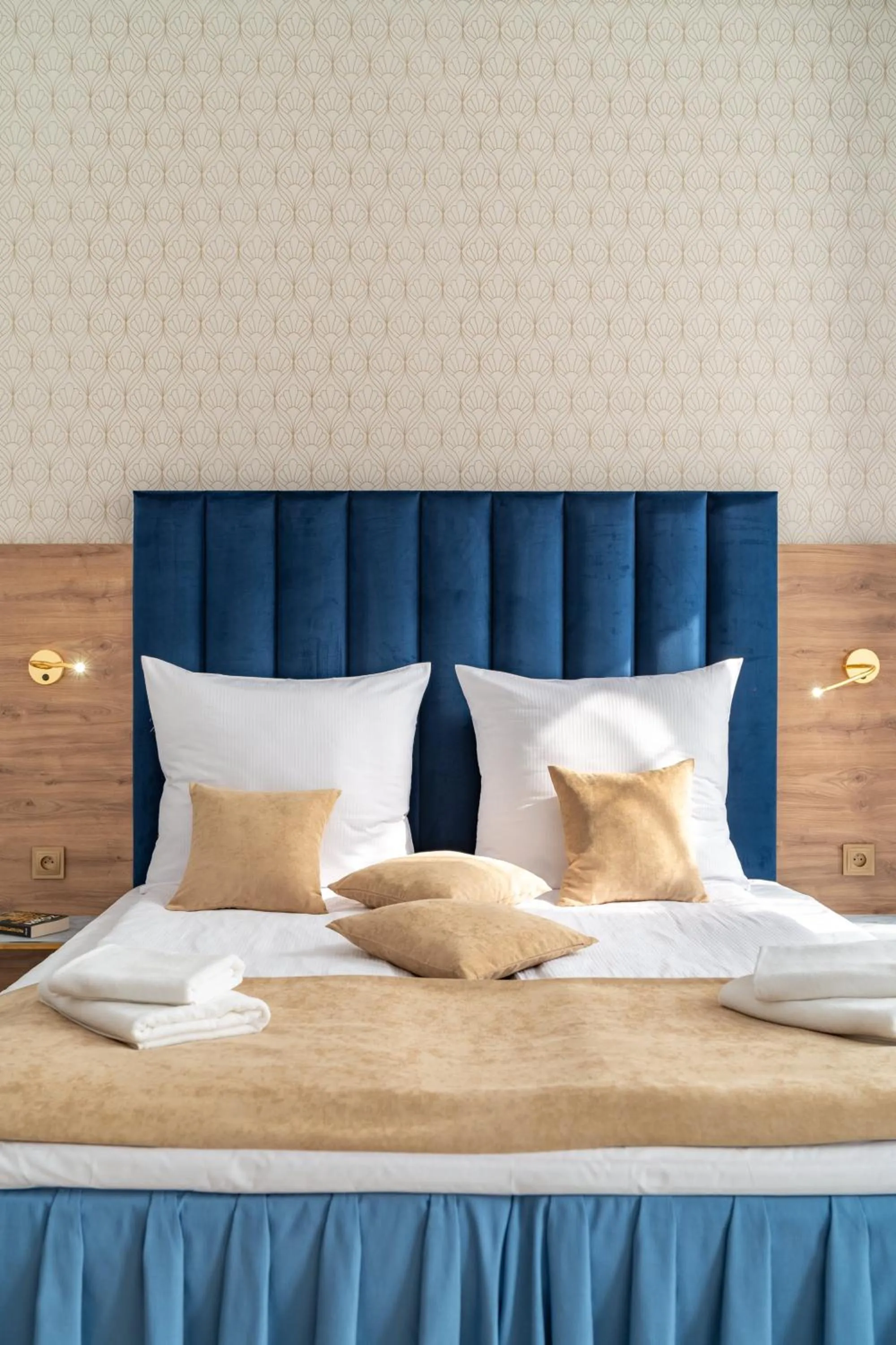 Bed in Helios Aparthotel