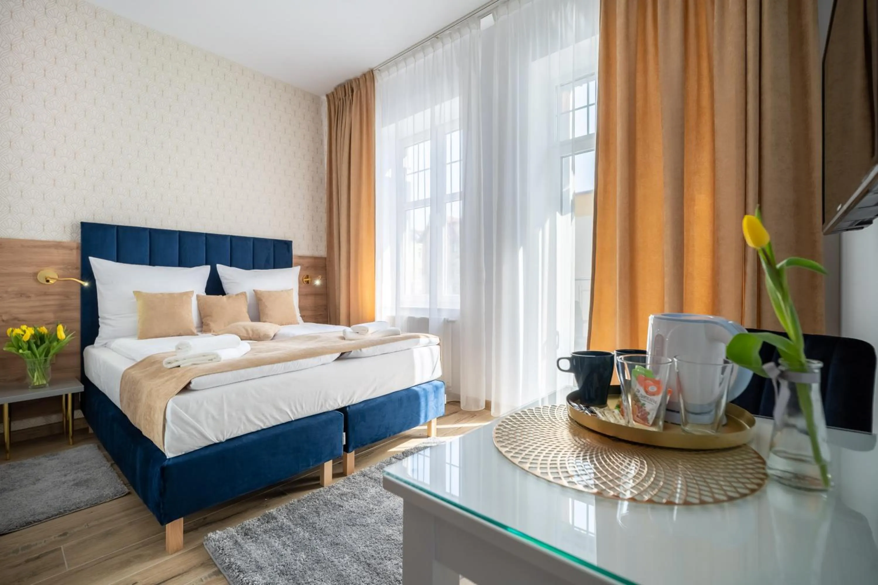 Bed in Helios Aparthotel