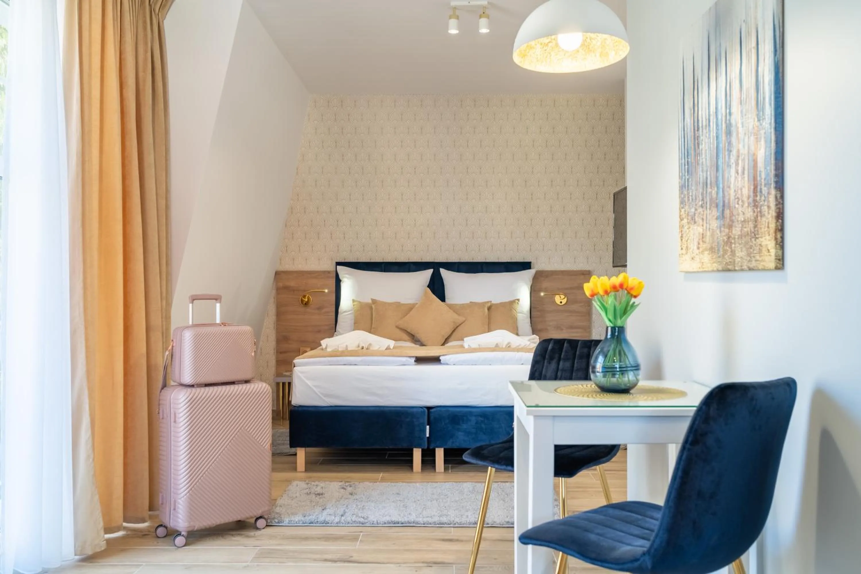 Bed in Helios Aparthotel