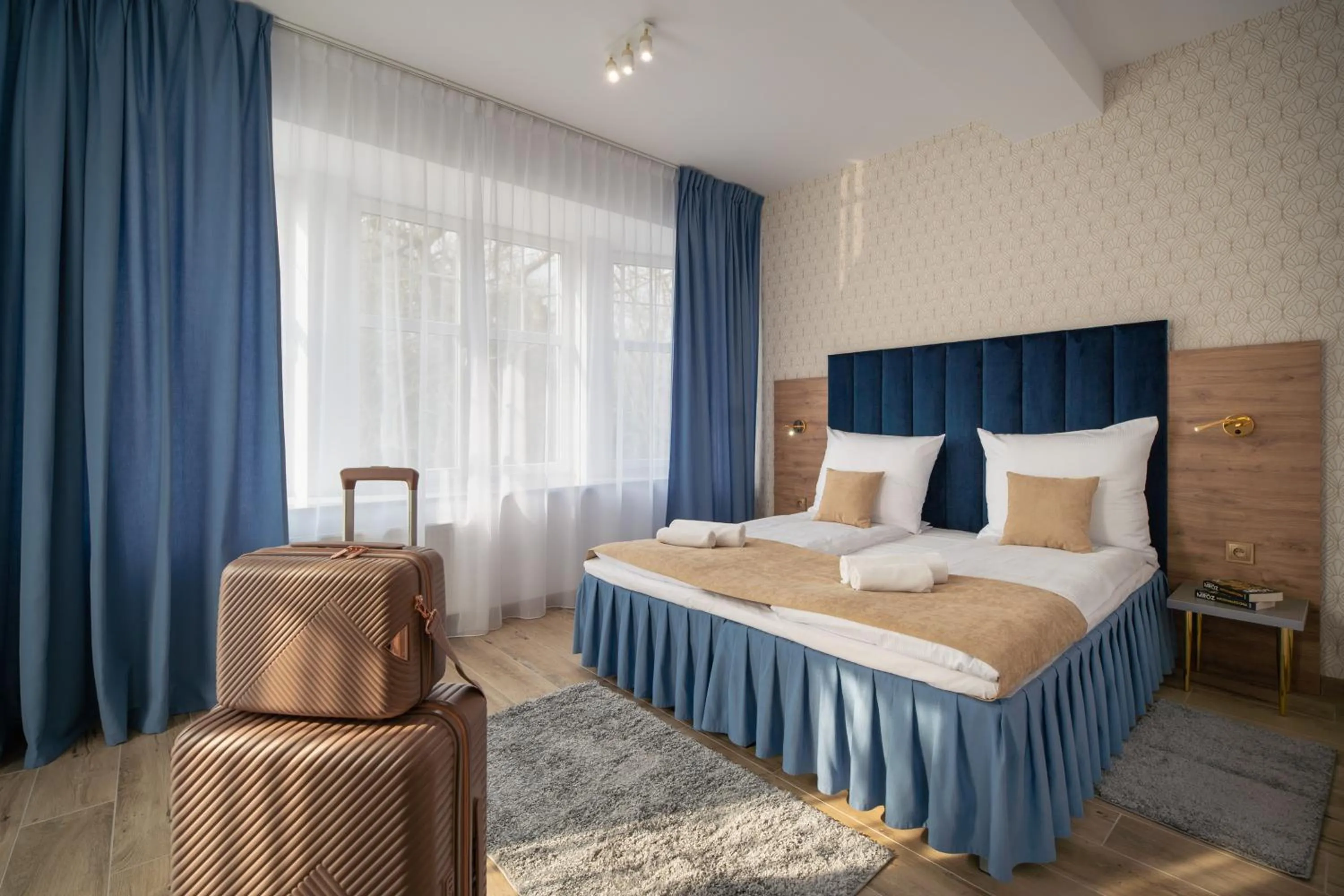 Bed in Helios Aparthotel