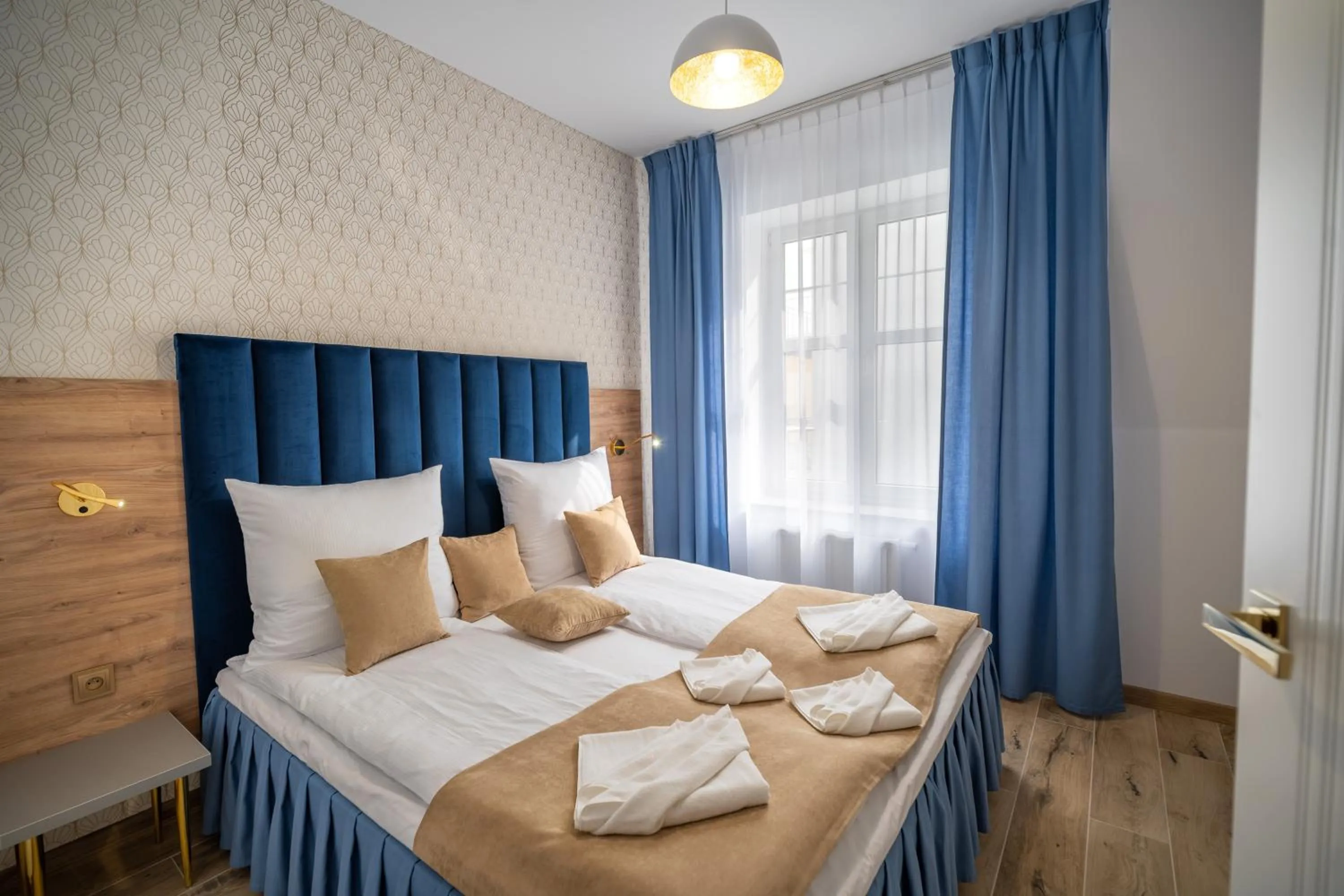 Bed in Helios Aparthotel