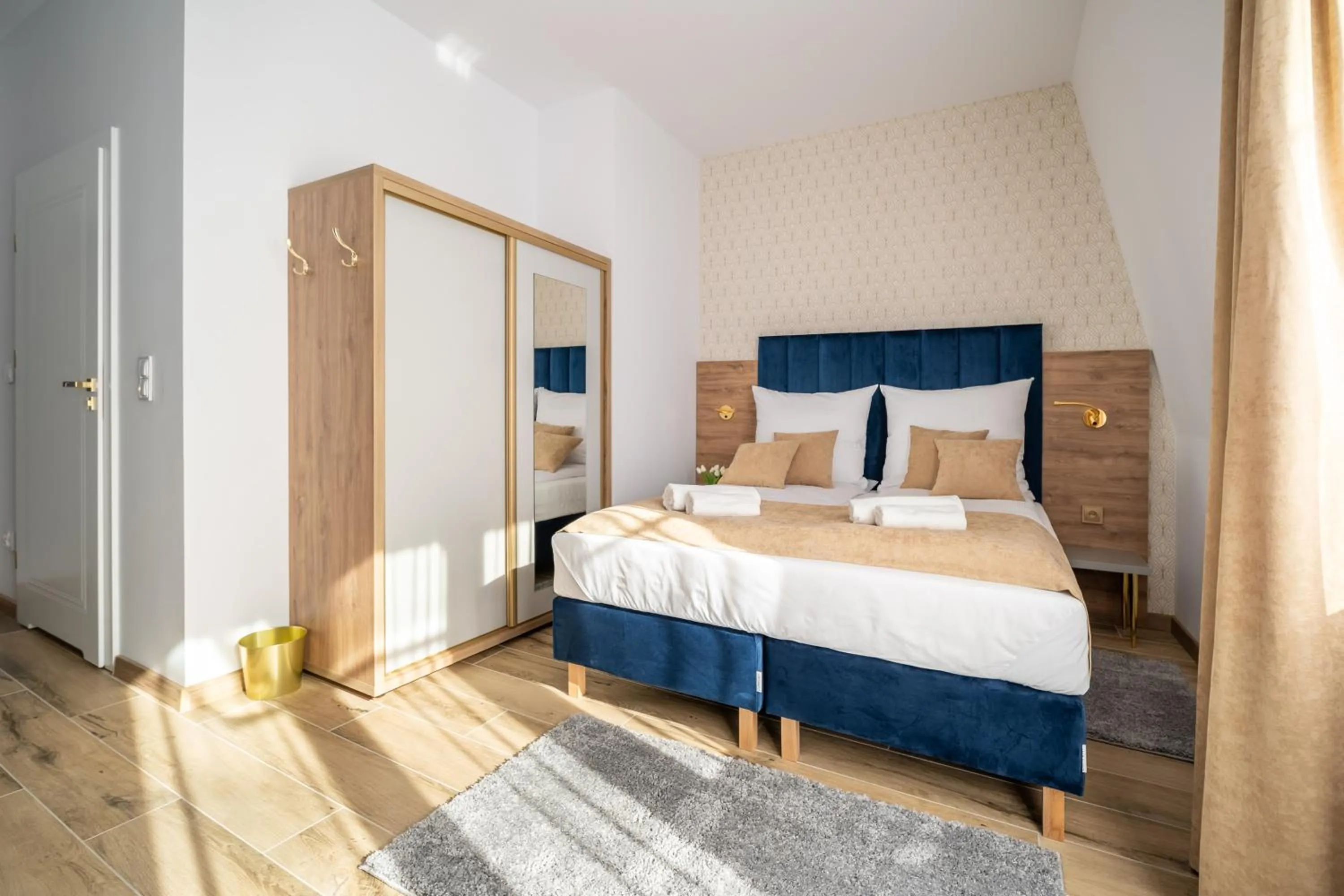 Bed in Helios Aparthotel