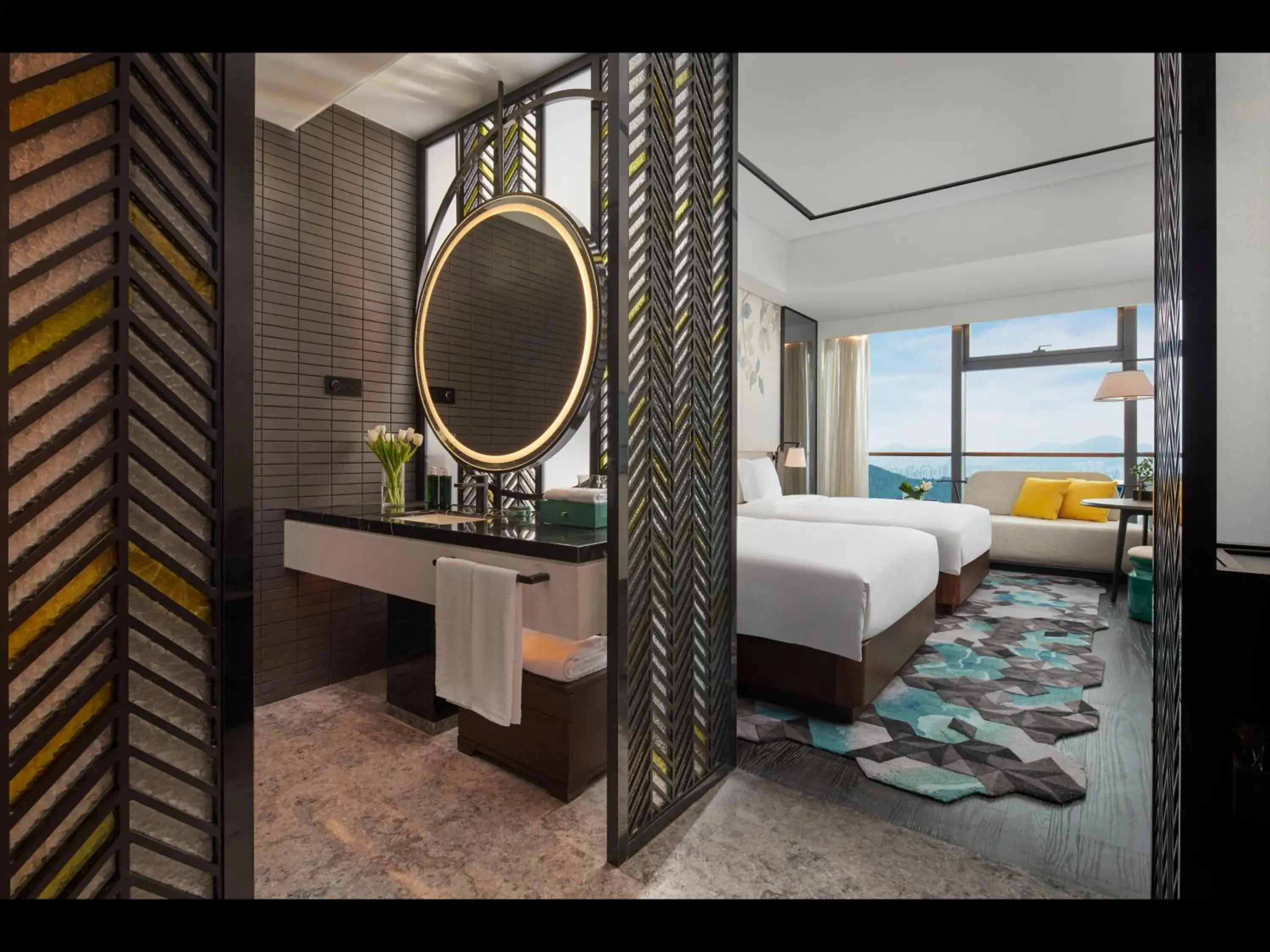 Premium Double Room with Two Double Beds - High Floor in Hotel Indigo Suzhou Grand Canal by IHG Premium Double Room with Two Double Beds - High Floor in Hotel Indigo Suzhou Grand Canal by IHG
