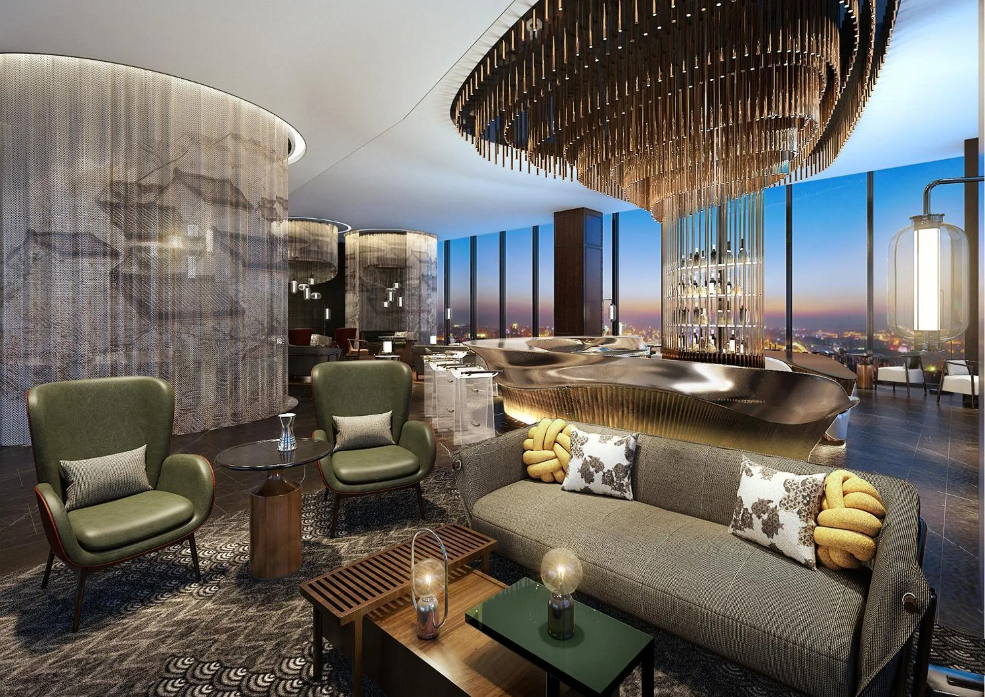 Lounge or bar in Hotel Indigo Suzhou Grand Canal by IHG