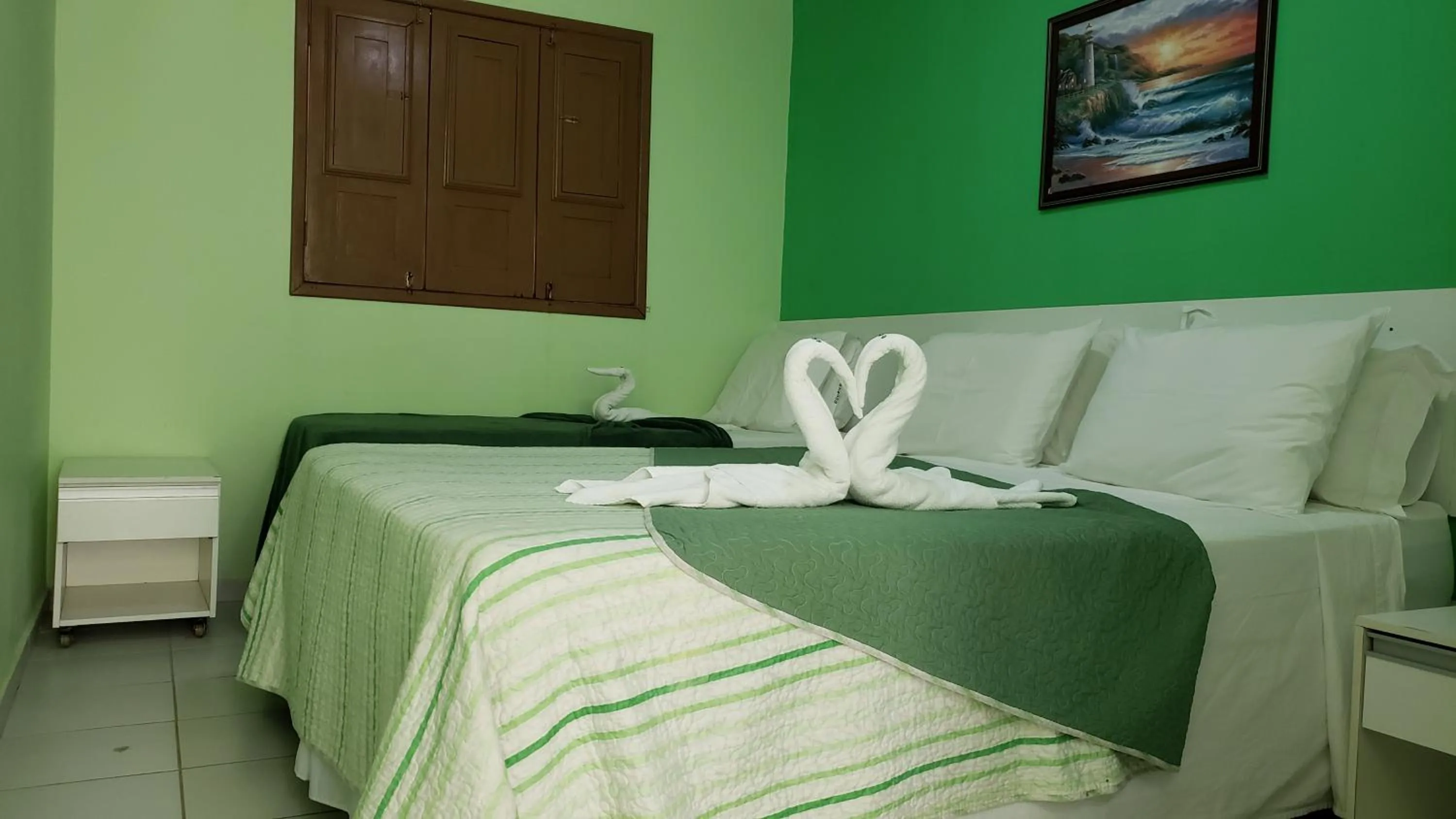 Bed in Pousada Ouriço