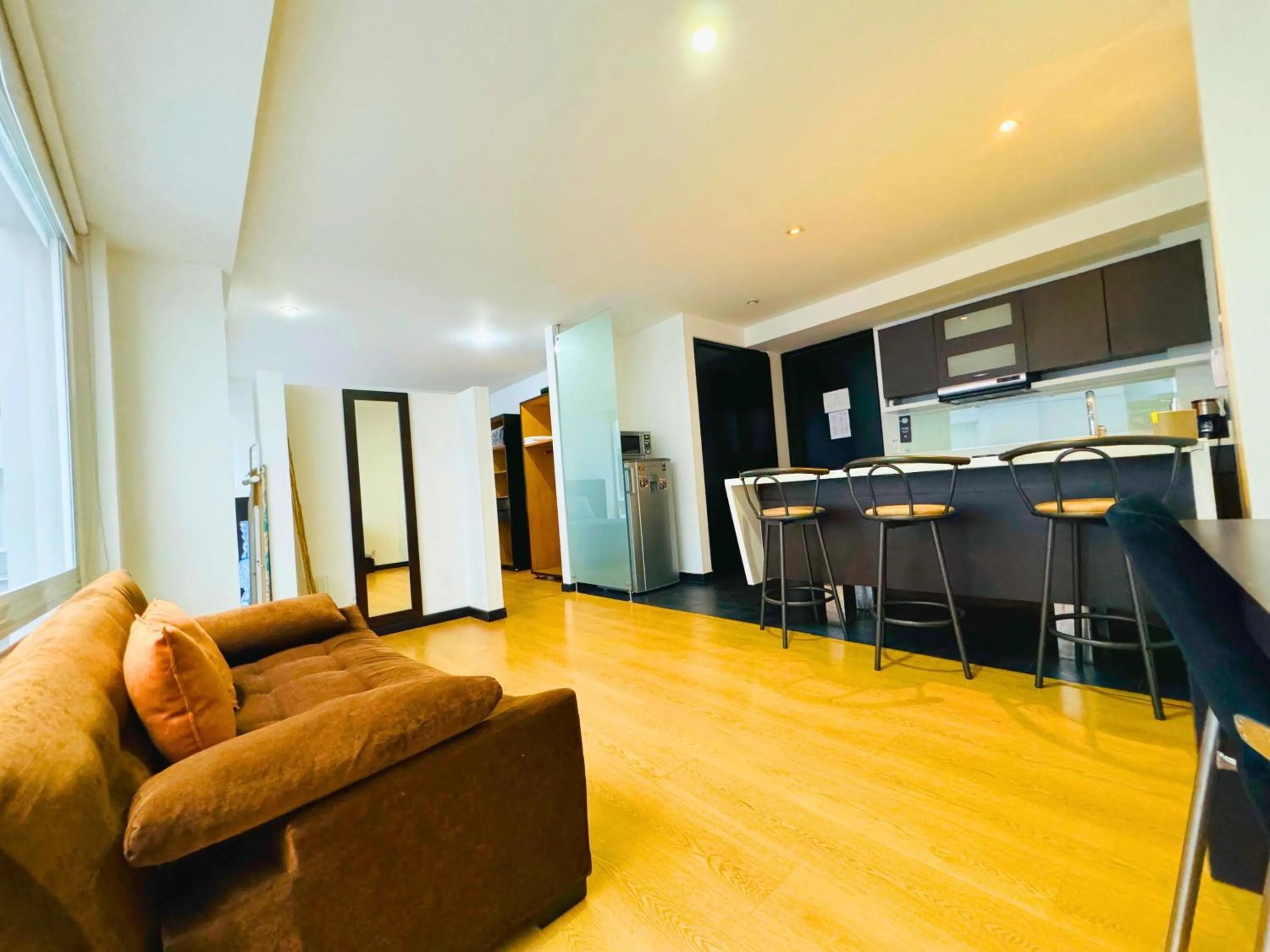 Kitchen or kitchenette in Aparta Suite Continental Bogotá