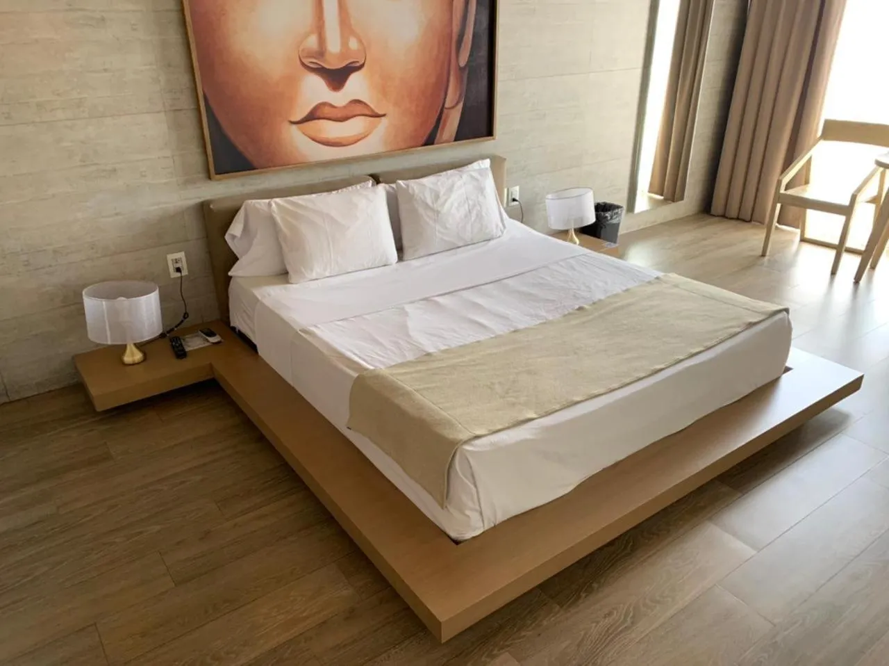 Decorative detail, Bed in Motel Okura Villas y Suites