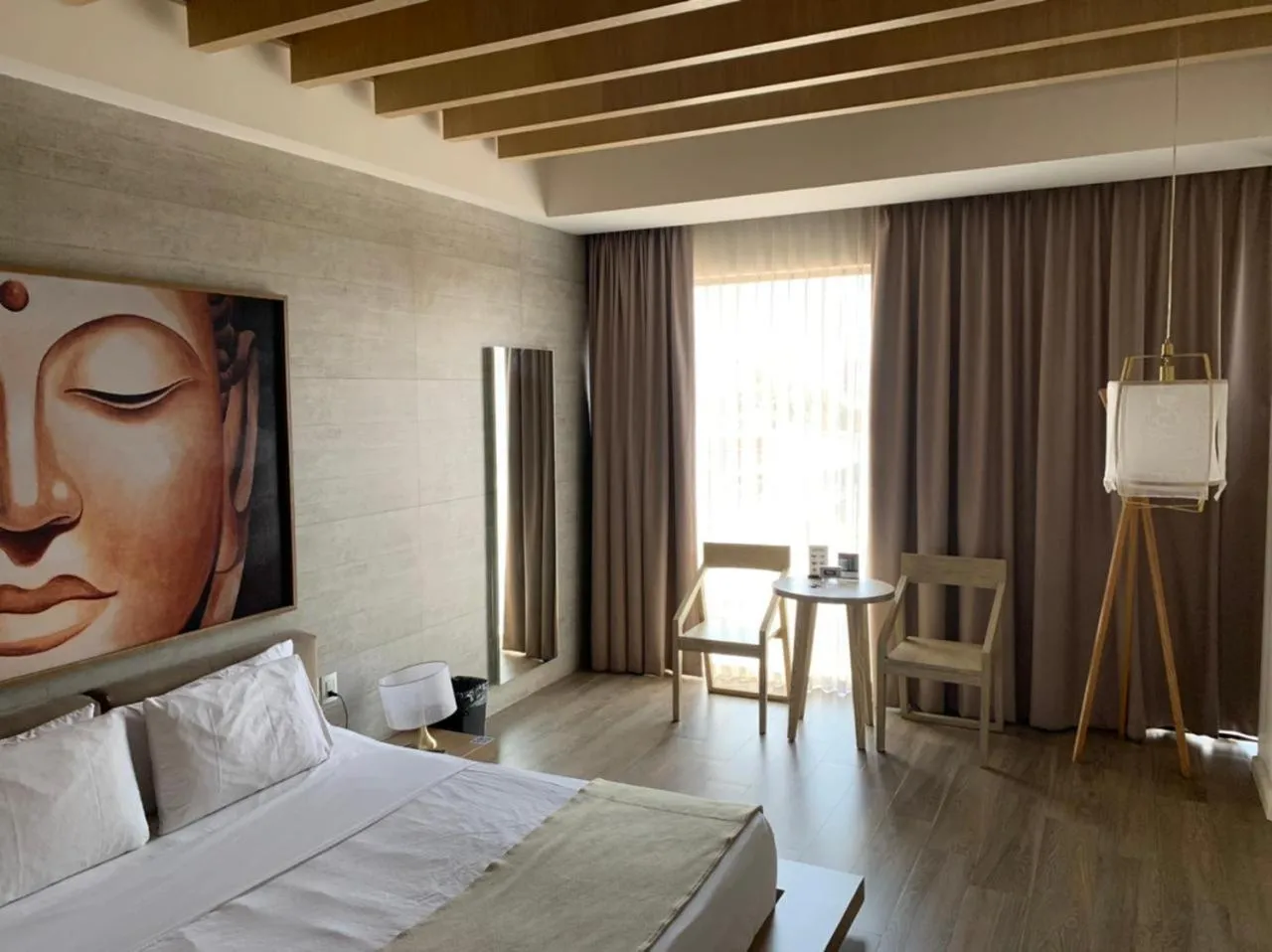 Decorative detail, Bed in Motel Okura Villas y Suites