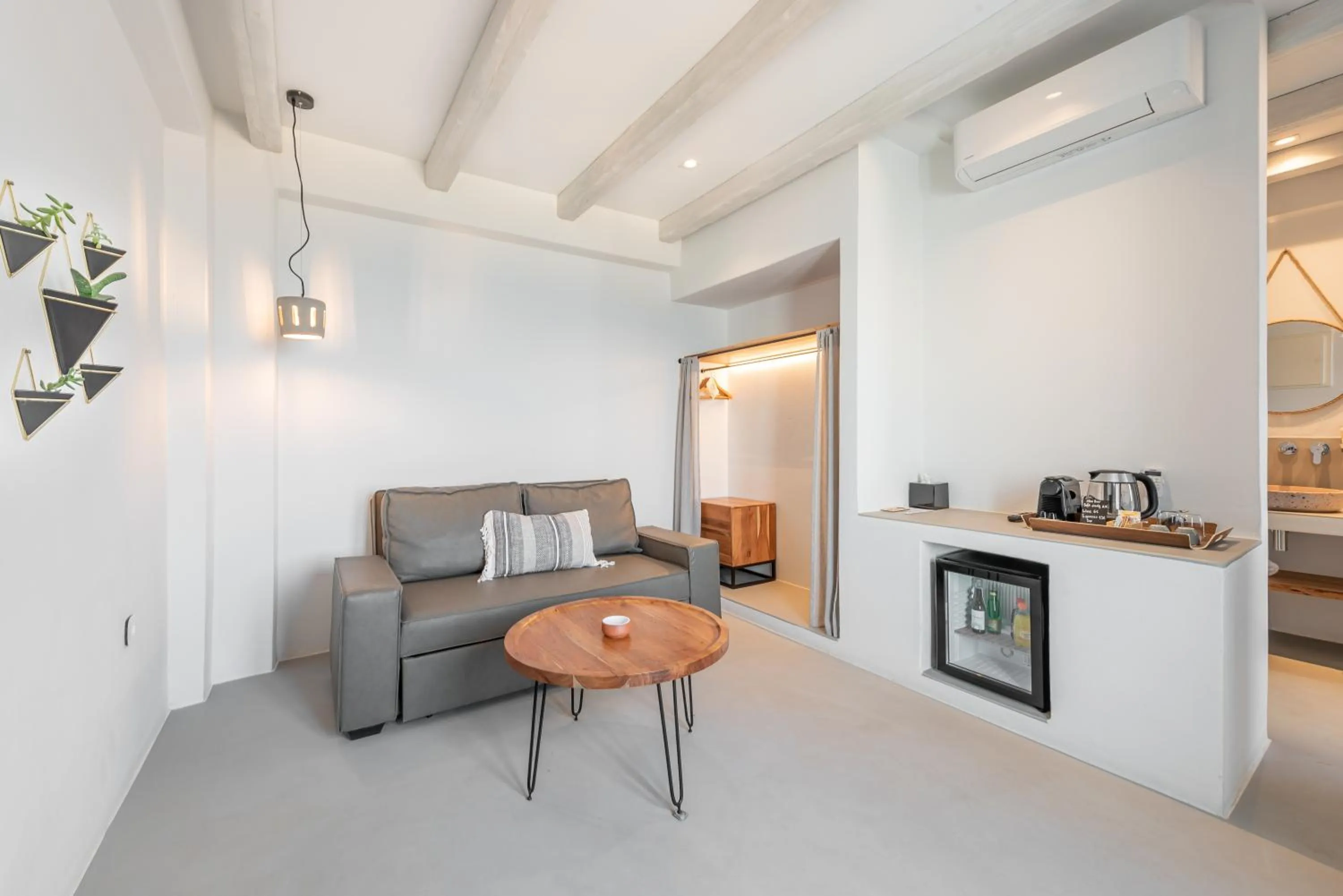 Living room in Paros Cape Suites