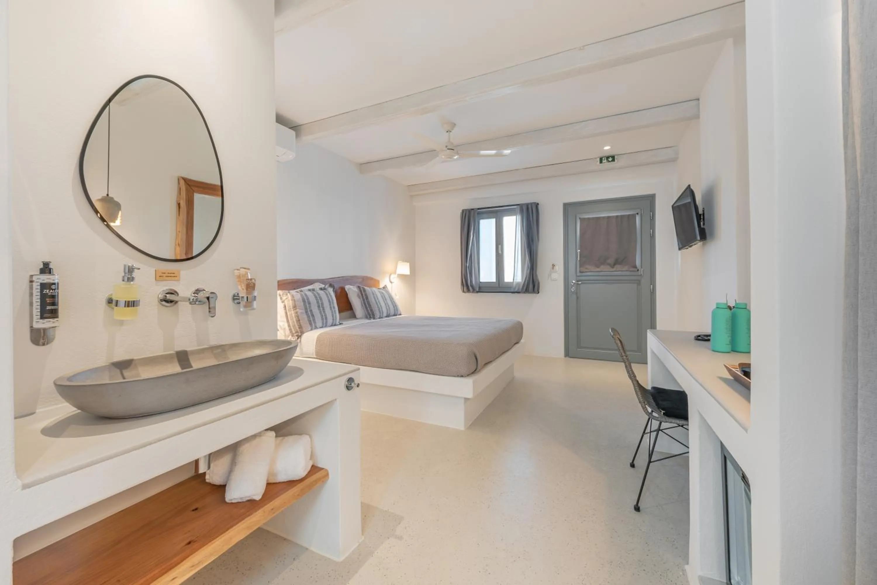 Bed in Paros Cape Suites