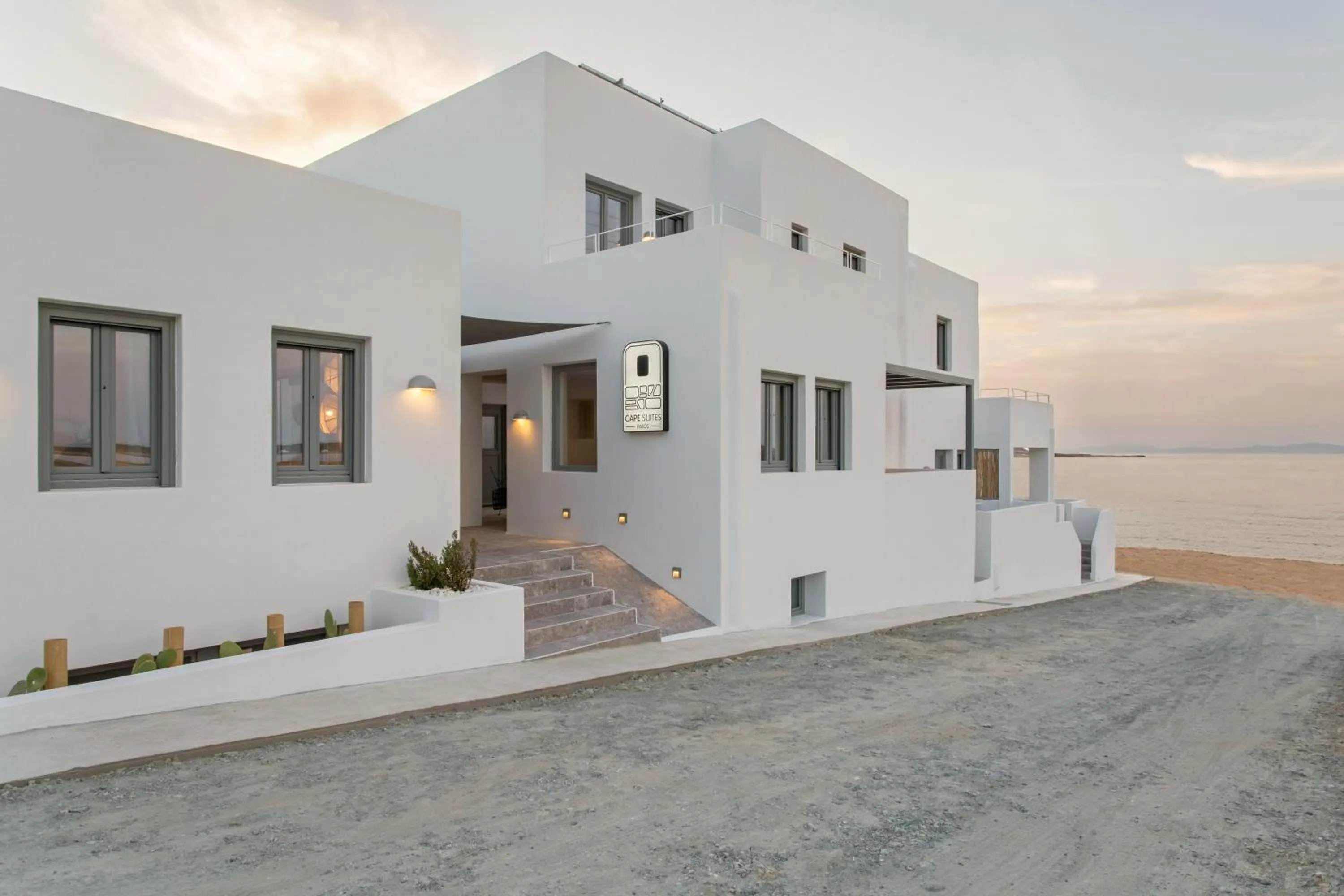 Facade/entrance in Paros Cape Suites
