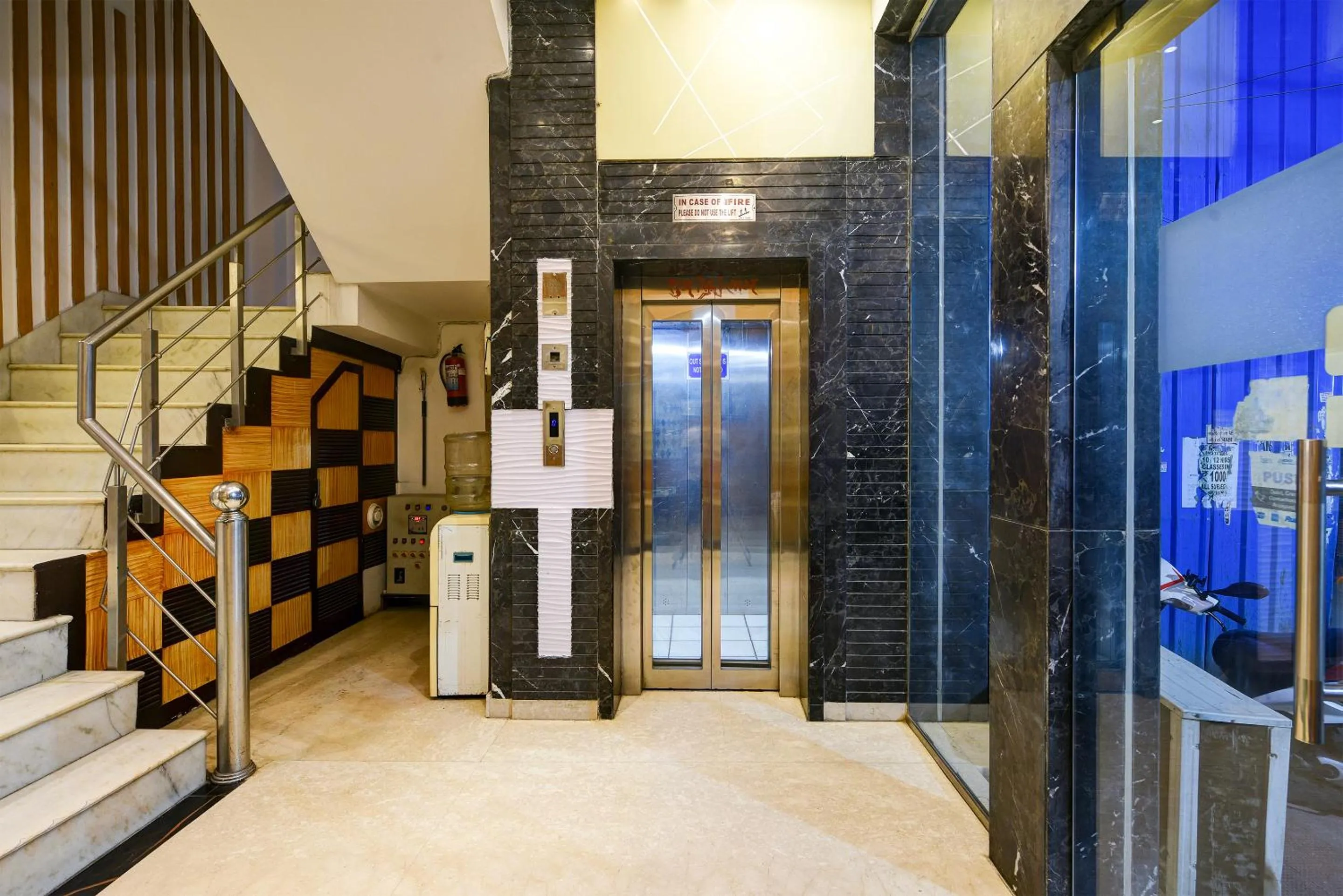 elevator in Hotel Shri Vinayak in City Centre at New Delhi Railway Station-By RCG Hotels