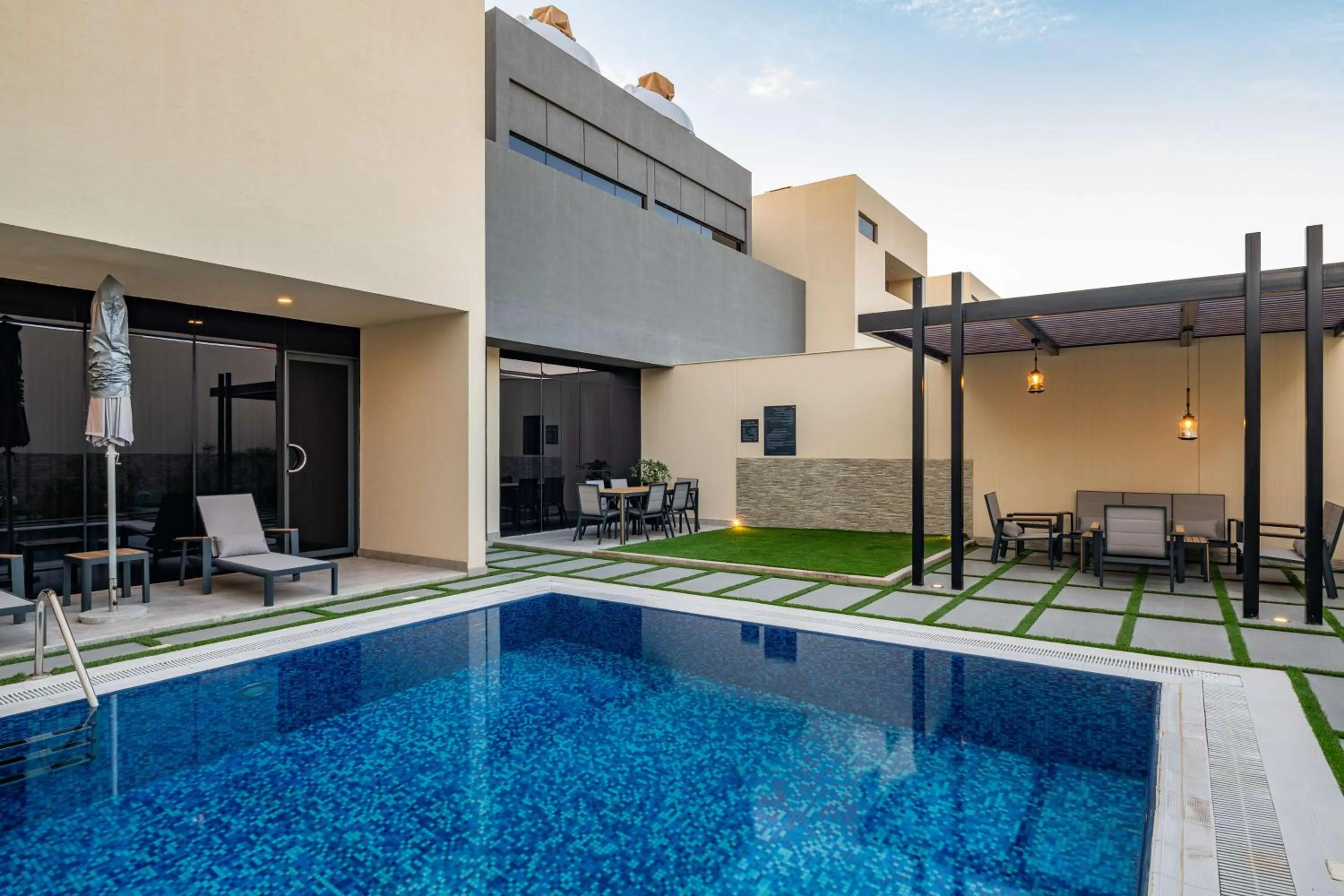 Pool view in Radisson Blu Hotel Riyadh Qurtuba