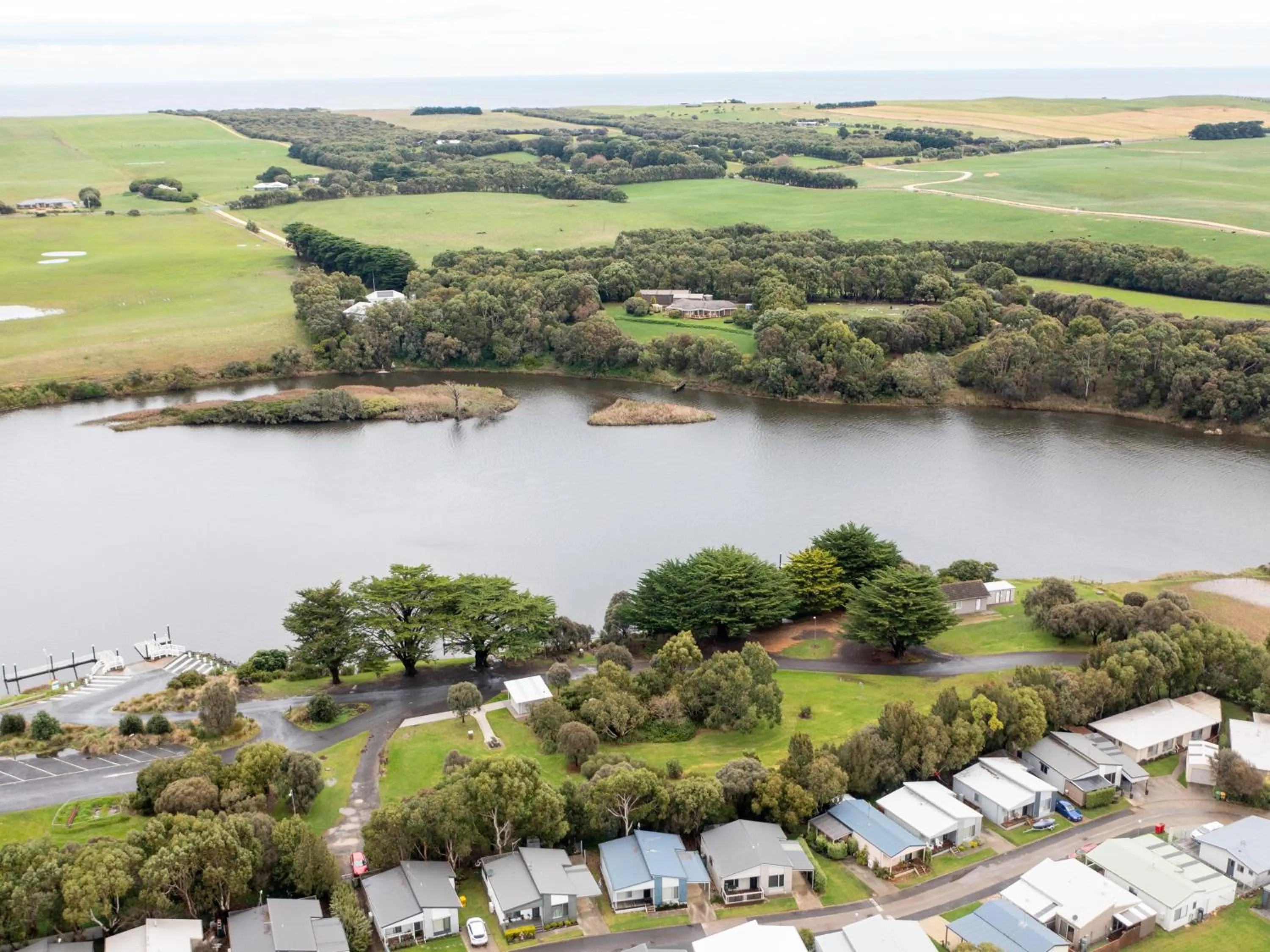 Bird's eye view in NRMA Warrnambool Riverside Holiday Park
