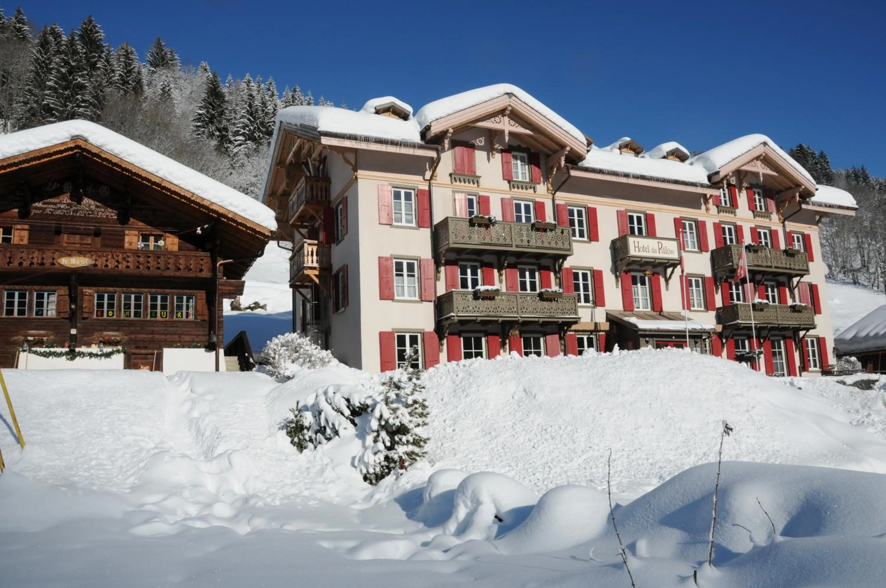 Winter in Historic Hotel du Pillon