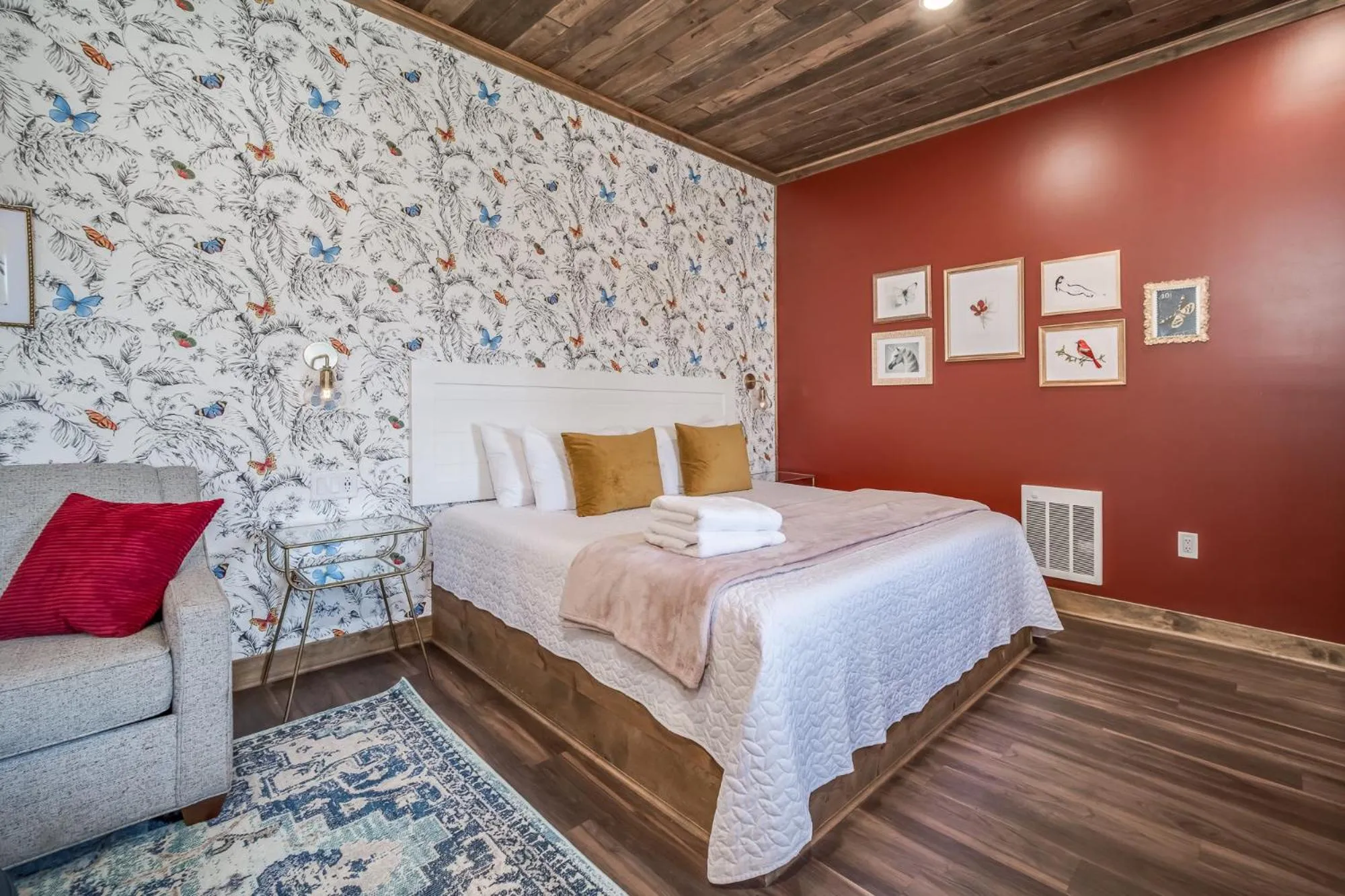 Bed in The Port of Prescott Boutique Hotel