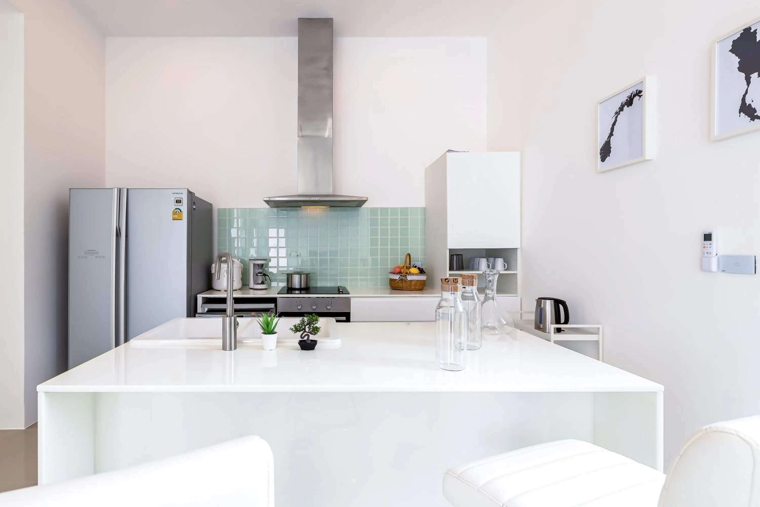 Kitchen or kitchenette in Modern 3 Bedroom Private Pool Villa KH-A1