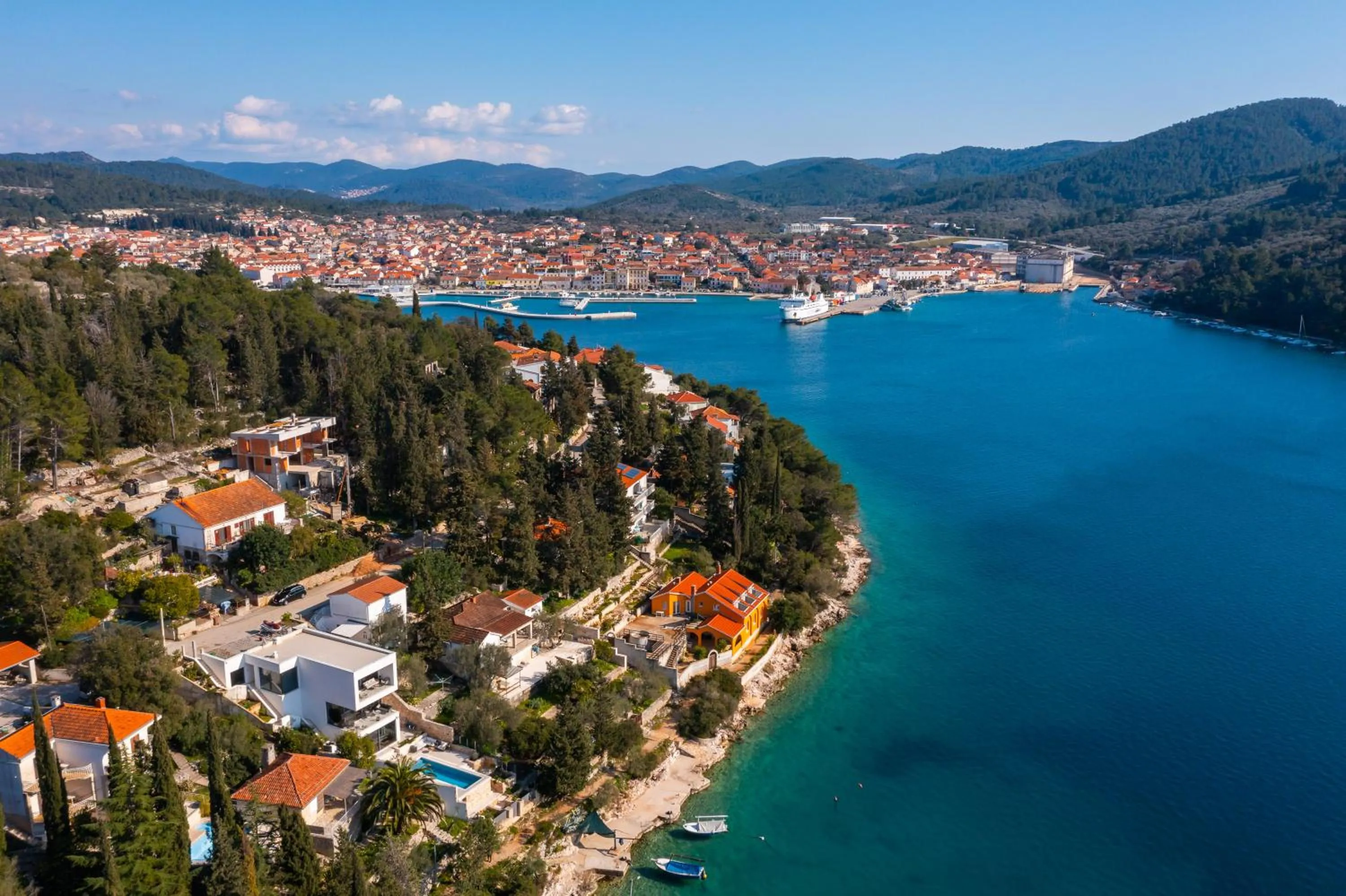 Bird's eye view in Beachfront Villa Grain of Salt with Pool