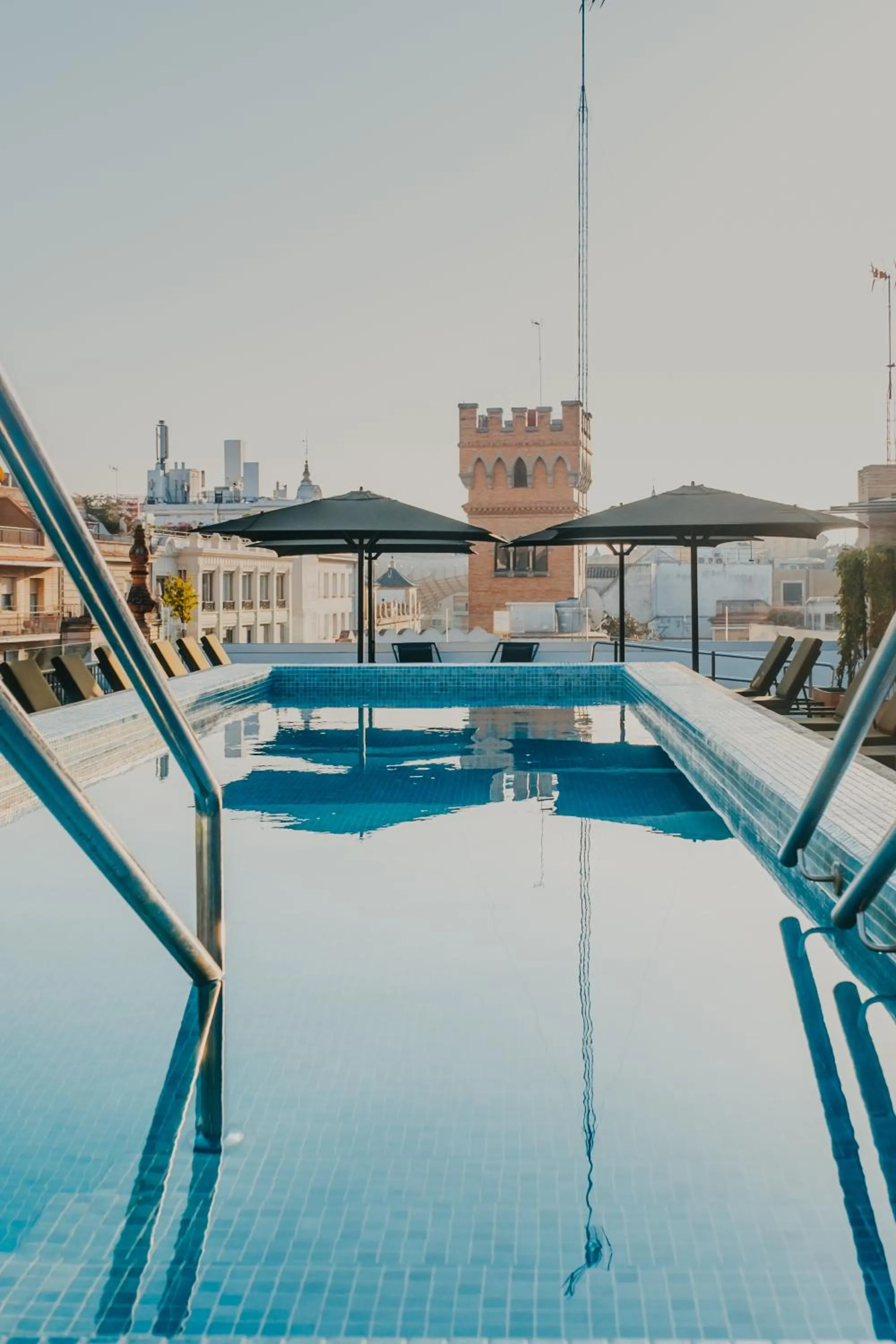 Pool view in Aquitania Home Suites