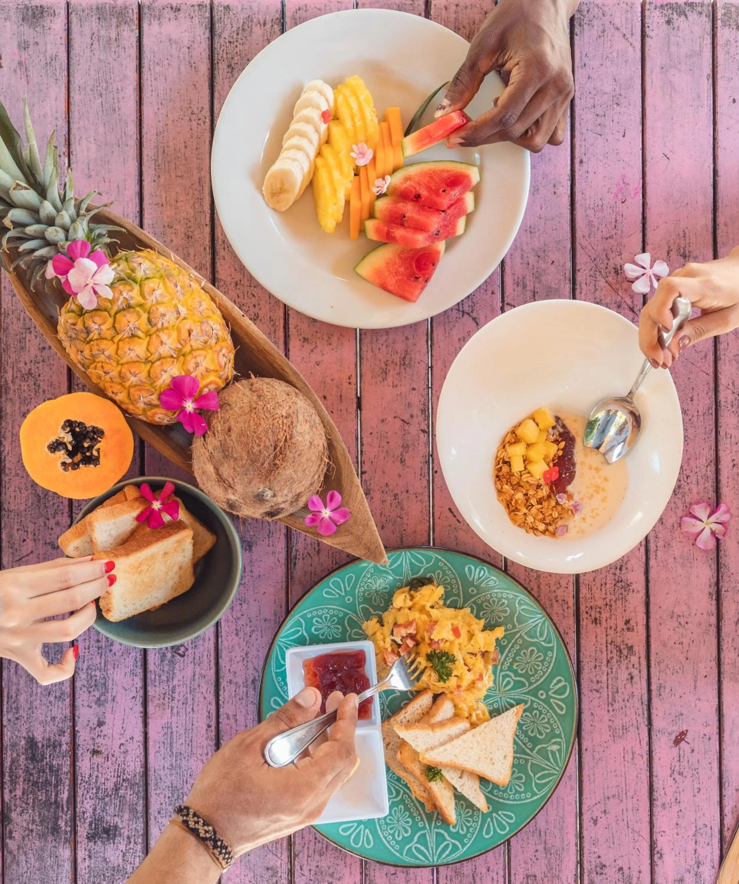 Breakfast in Santuario Beach Hostel