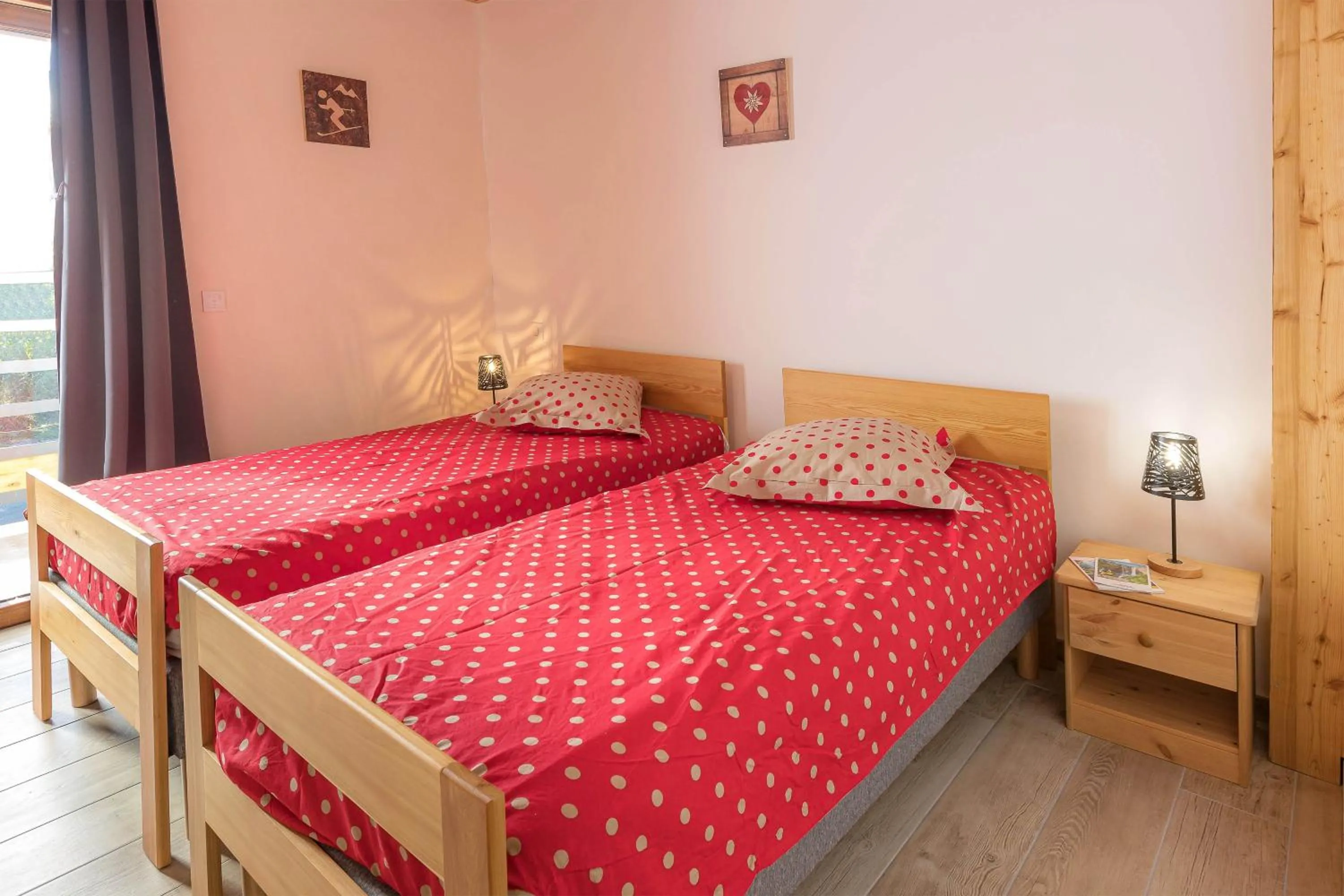 Bed in Chambres d'hôtes l'Abondance