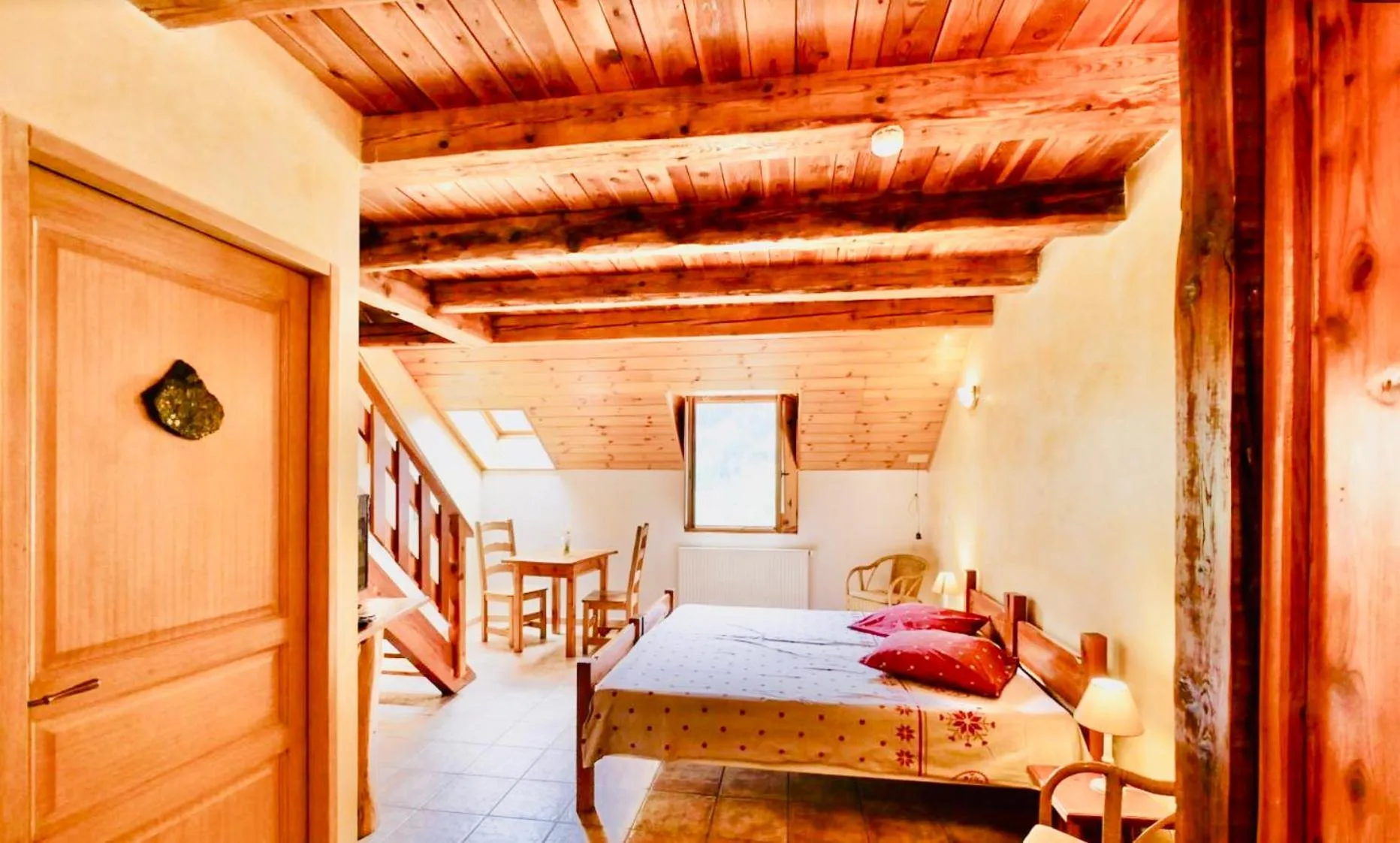 Bed in Chambres d'hôtes l'Abondance