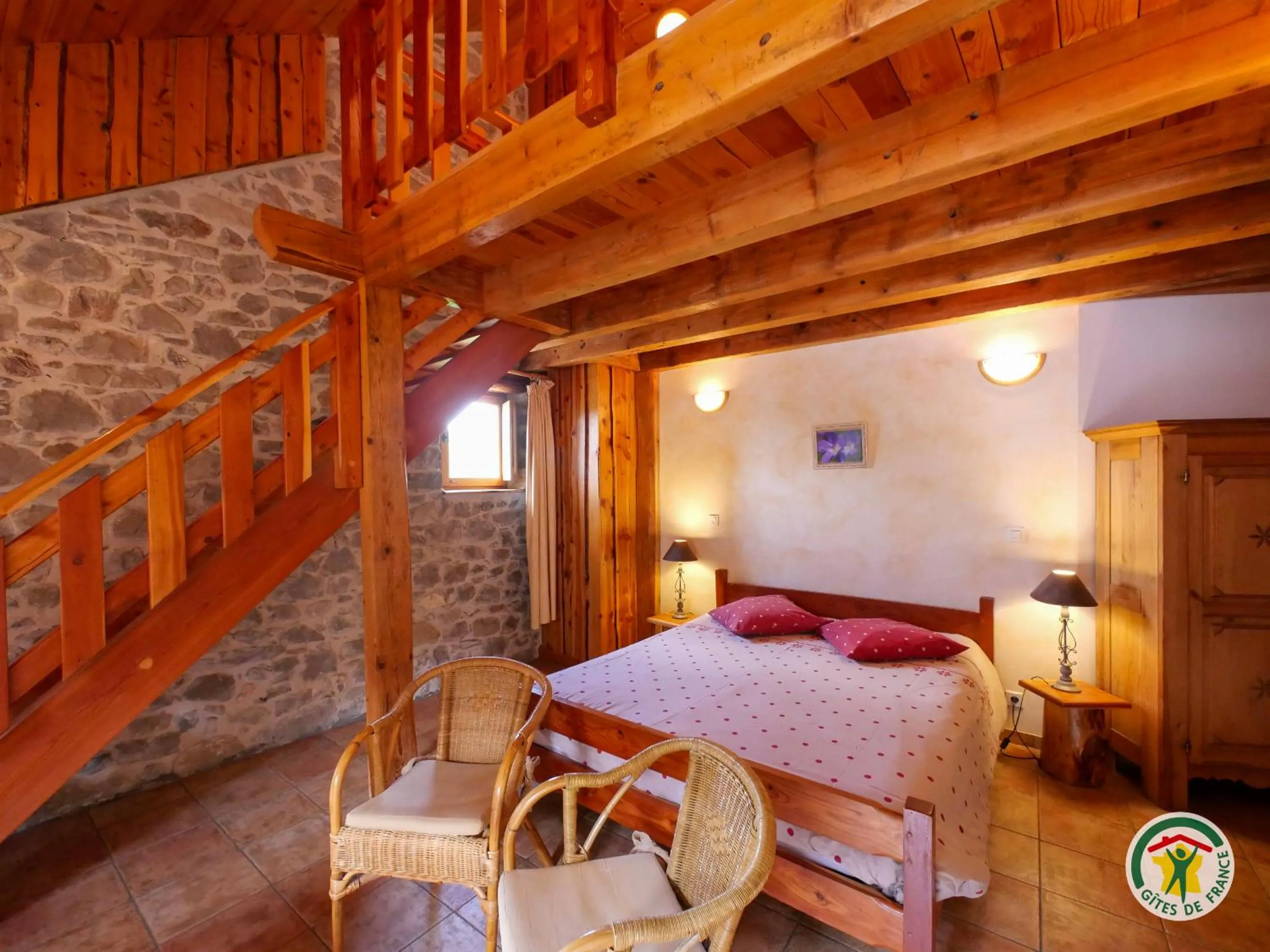 Bed in Chambres d'hôtes l'Abondance