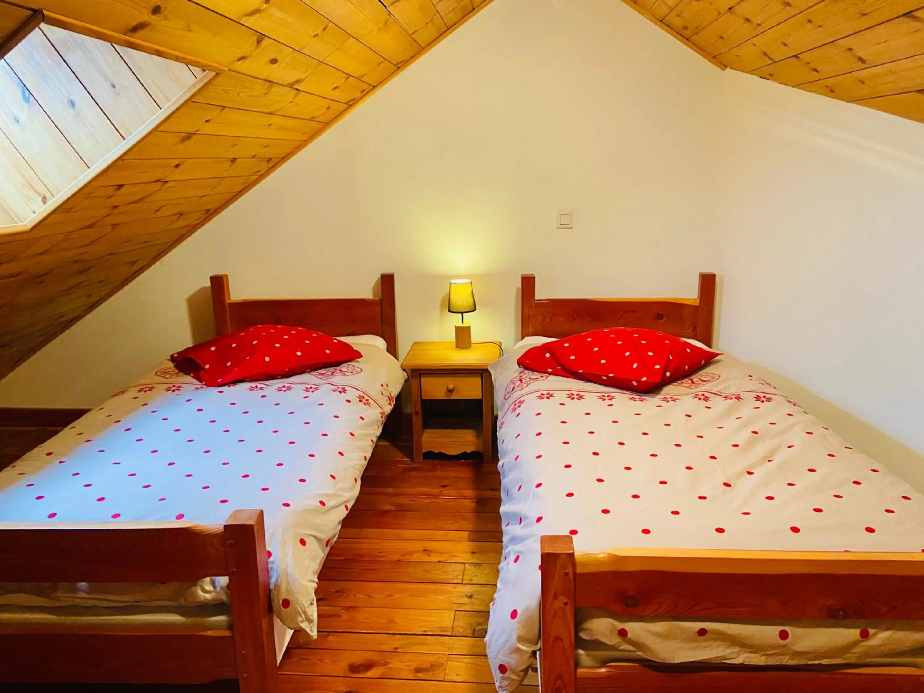 Bed in Chambres d'hôtes l'Abondance