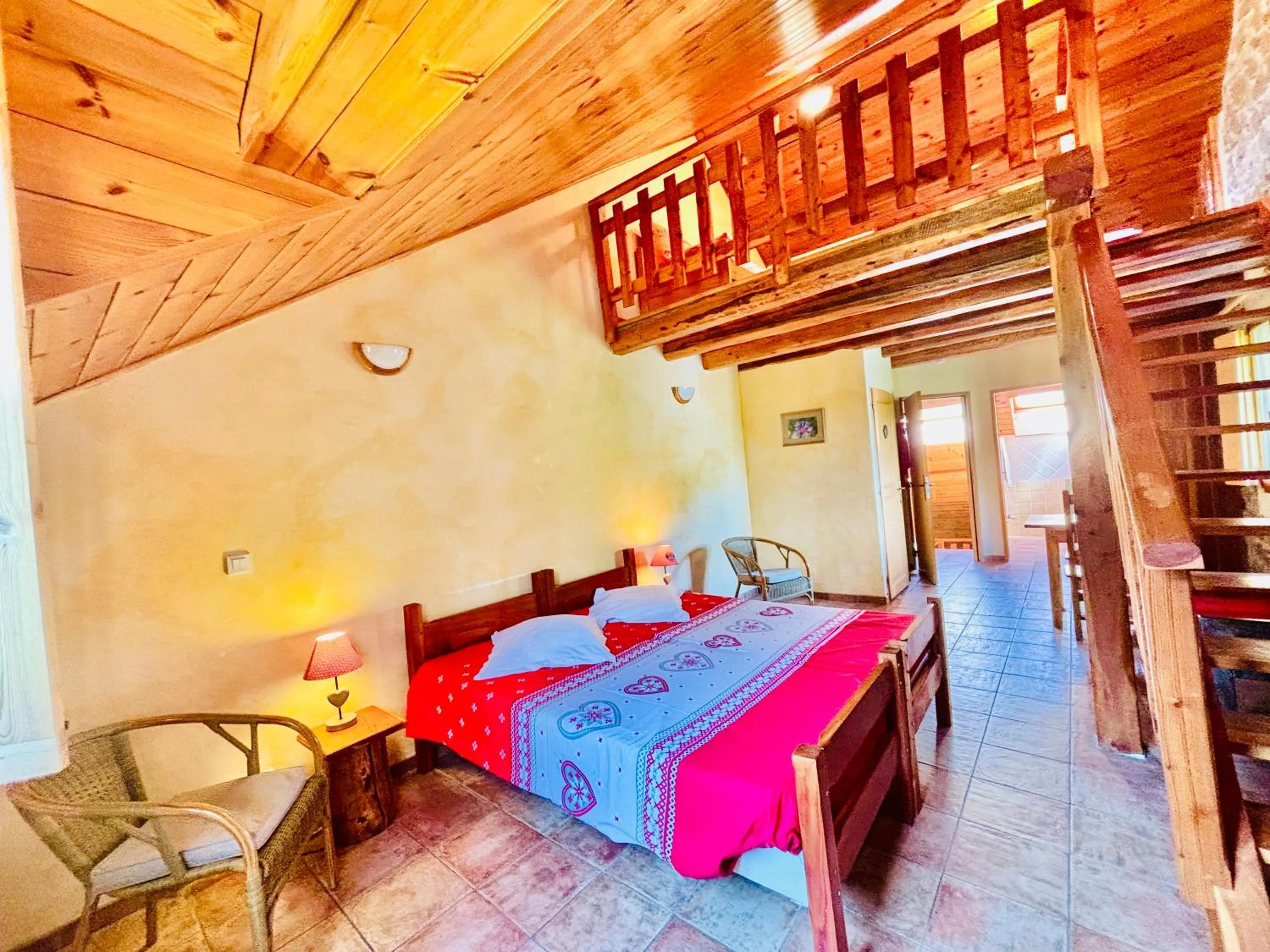 Bed in Chambres d'hôtes l'Abondance