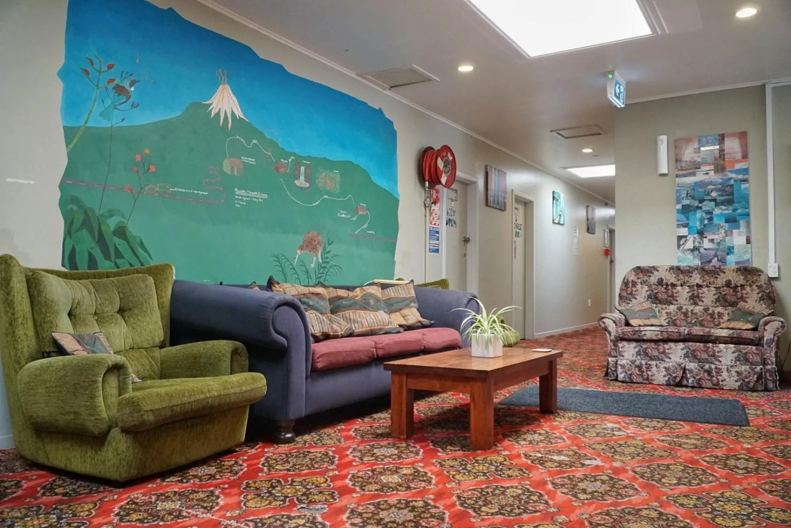 Seating area in Ariki Backpackers