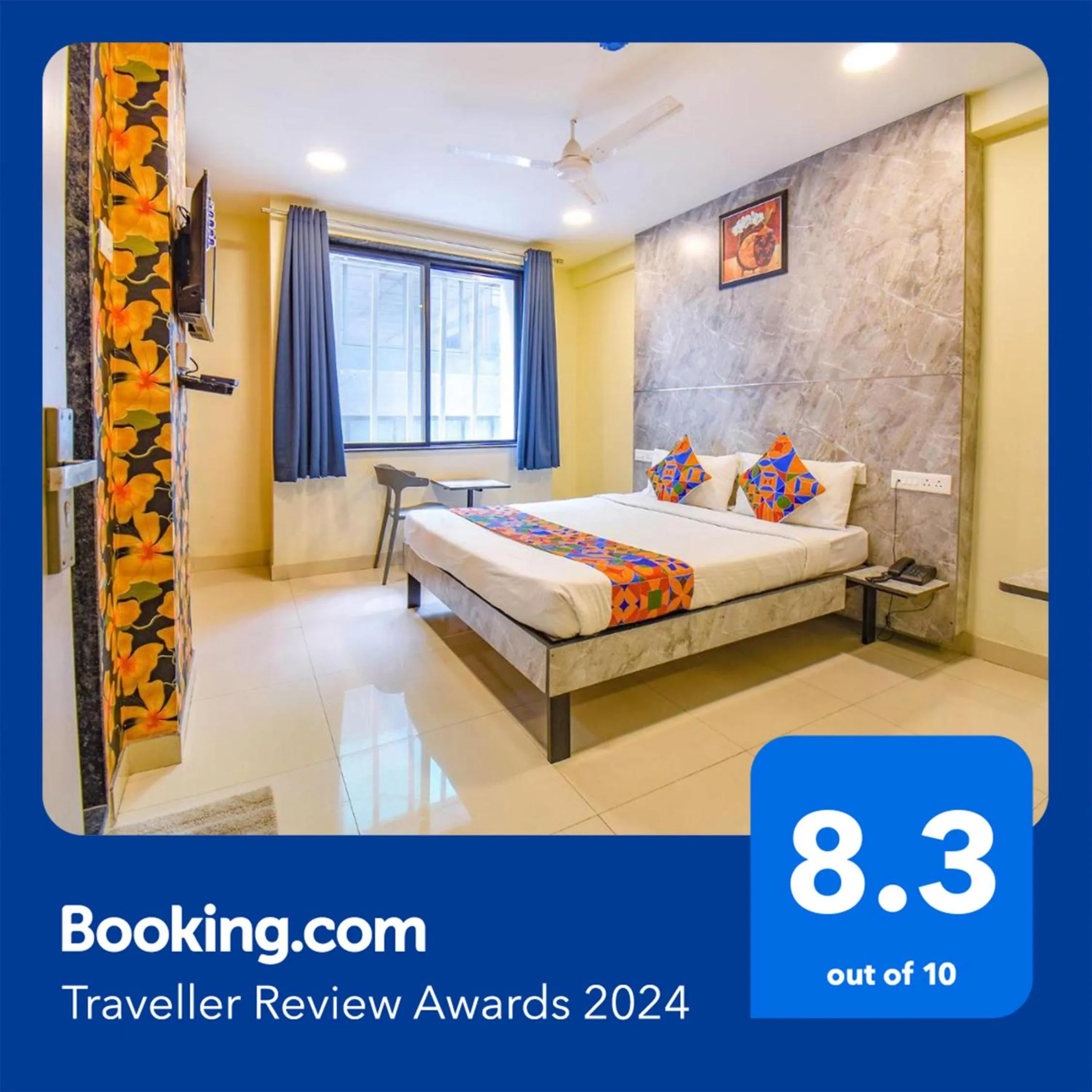 Bed in FabHotel Gargi Inn - Near Balewadi Stadium